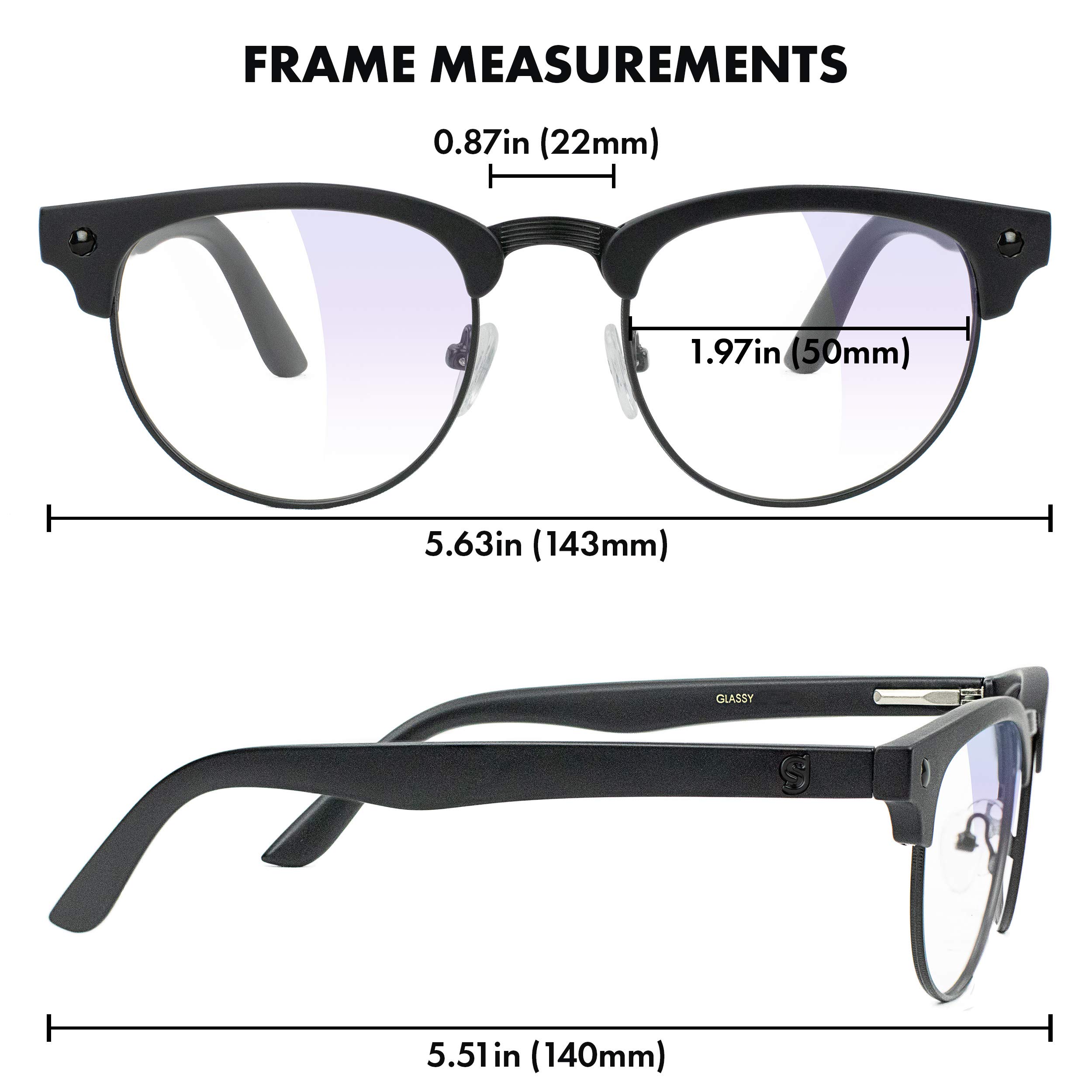 Morrison Blue Light Blocking Glasses for Gaming & Computer Use - Anti Eyestrain & Fatigue Relief - Matte Blackout & Clear Lens Options - Medium Size - Perfect for Work, Online Classes & Nighttime Screen Use