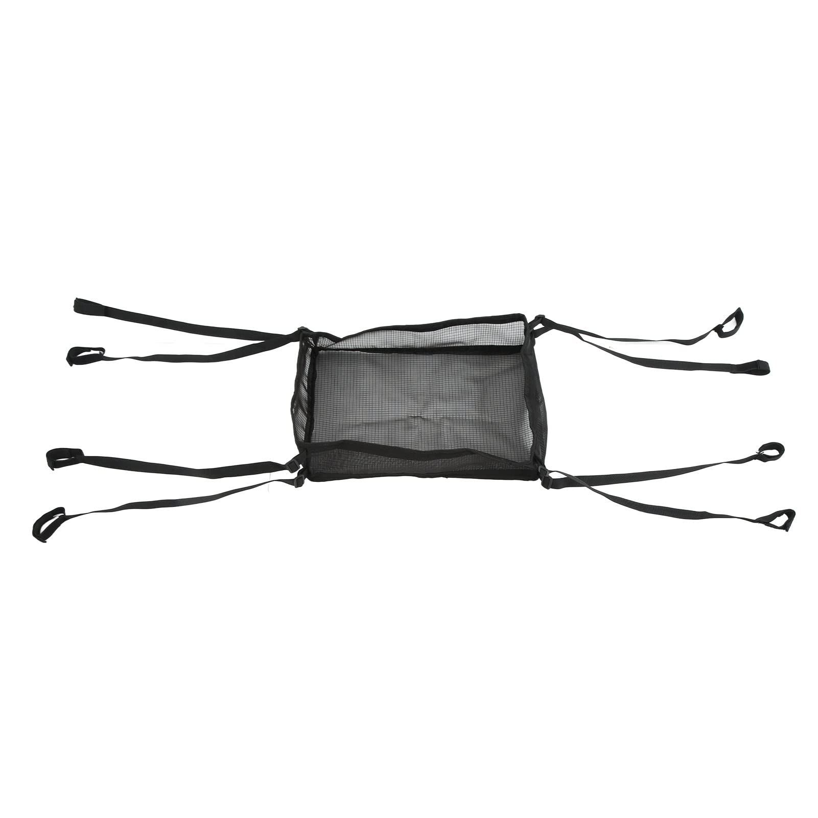 Pilipane Adjustable Mesh Storage Bag - Portable Folding Organizer for Snacks, Gadgets, Phones, Books & More - Perfect for Outdoor, Travel, Picnics & Home Organization (Black)