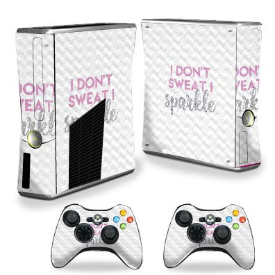 MightySkins Carbon Fiber Skin for Xbox 360 S Console - Protective Durable Textured Cover | Easy to Apply & Remove | Made in USA | Perfect for Gaming Setups & Customization
