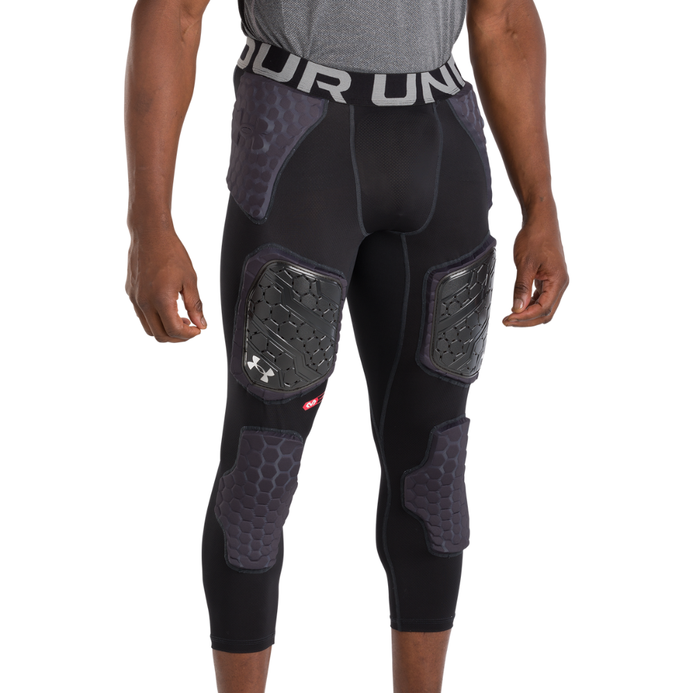 Men's Under Armour Gameday Armour Pro 7 Pad 3/4 Padded Compression Tights - Football, Baseball & Rugby Protective Legwear for Training & Game Day Performance