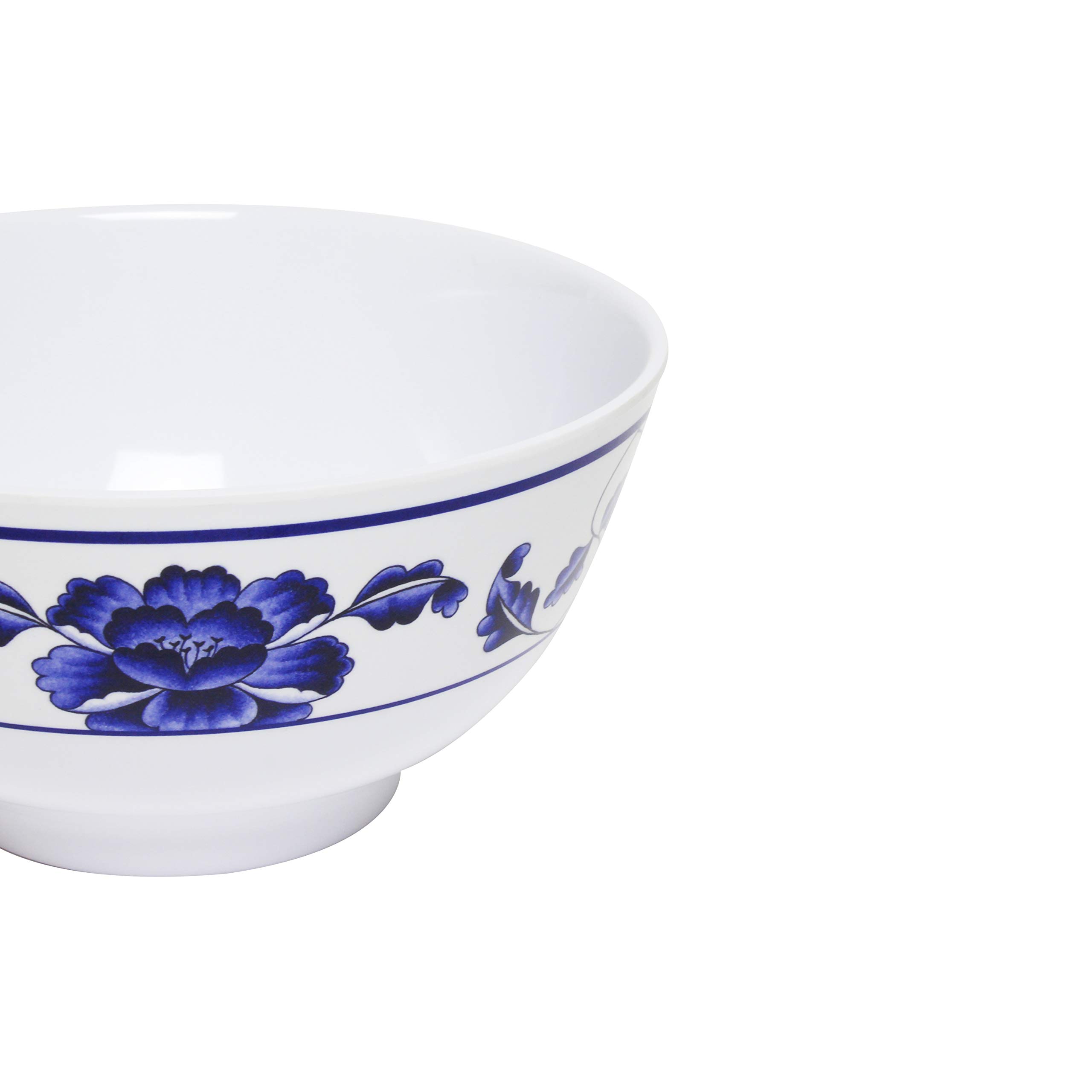 Premium 25 oz Melamine Rice Bowl Set of 12 - Durable 5 7/8
