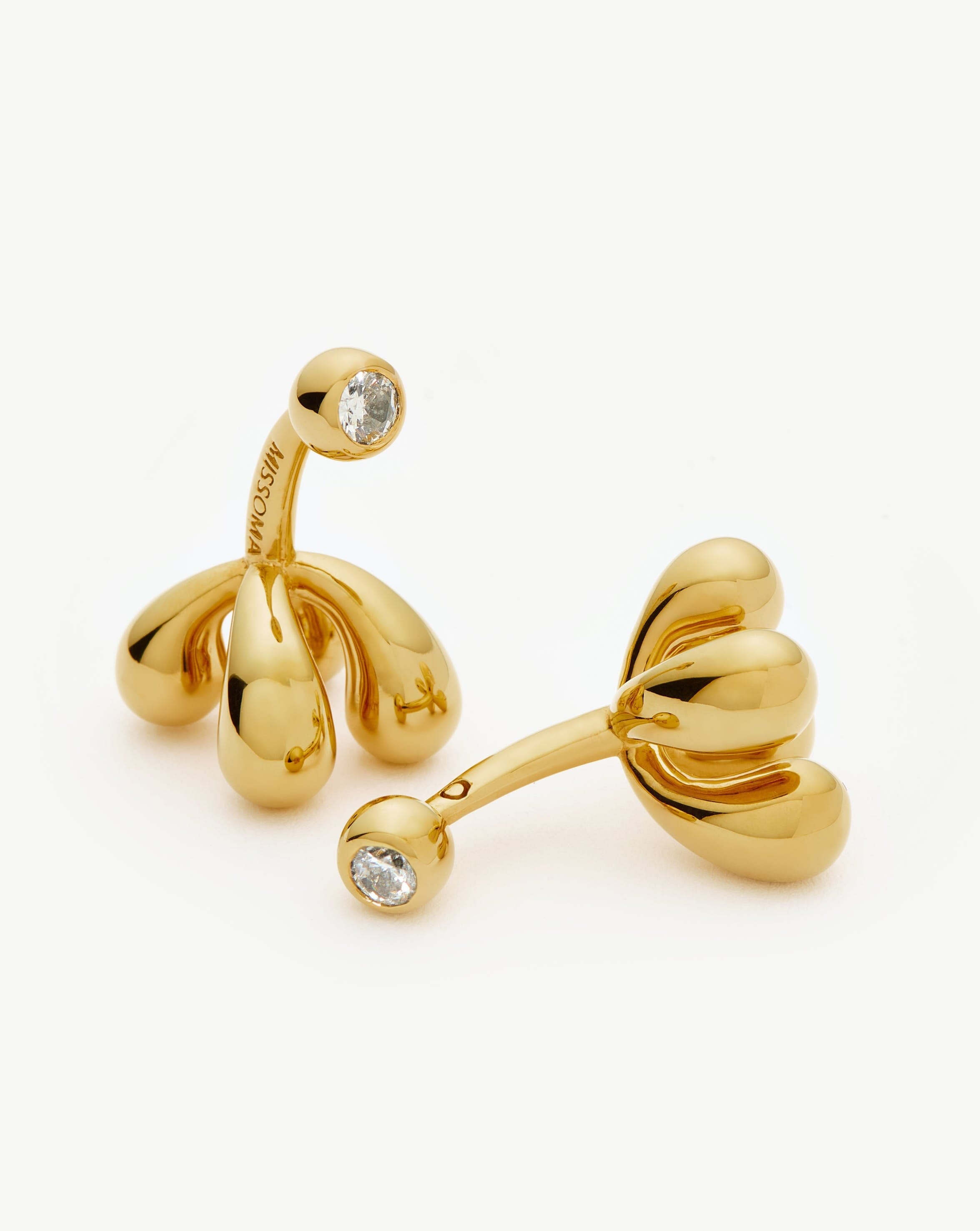 18k Gold Plated Cubic Zirconia Atom Cufflinks - Elegant Science-Themed Dress Accessories for Men, Perfect for Weddings, Business Meetings & Formal Events