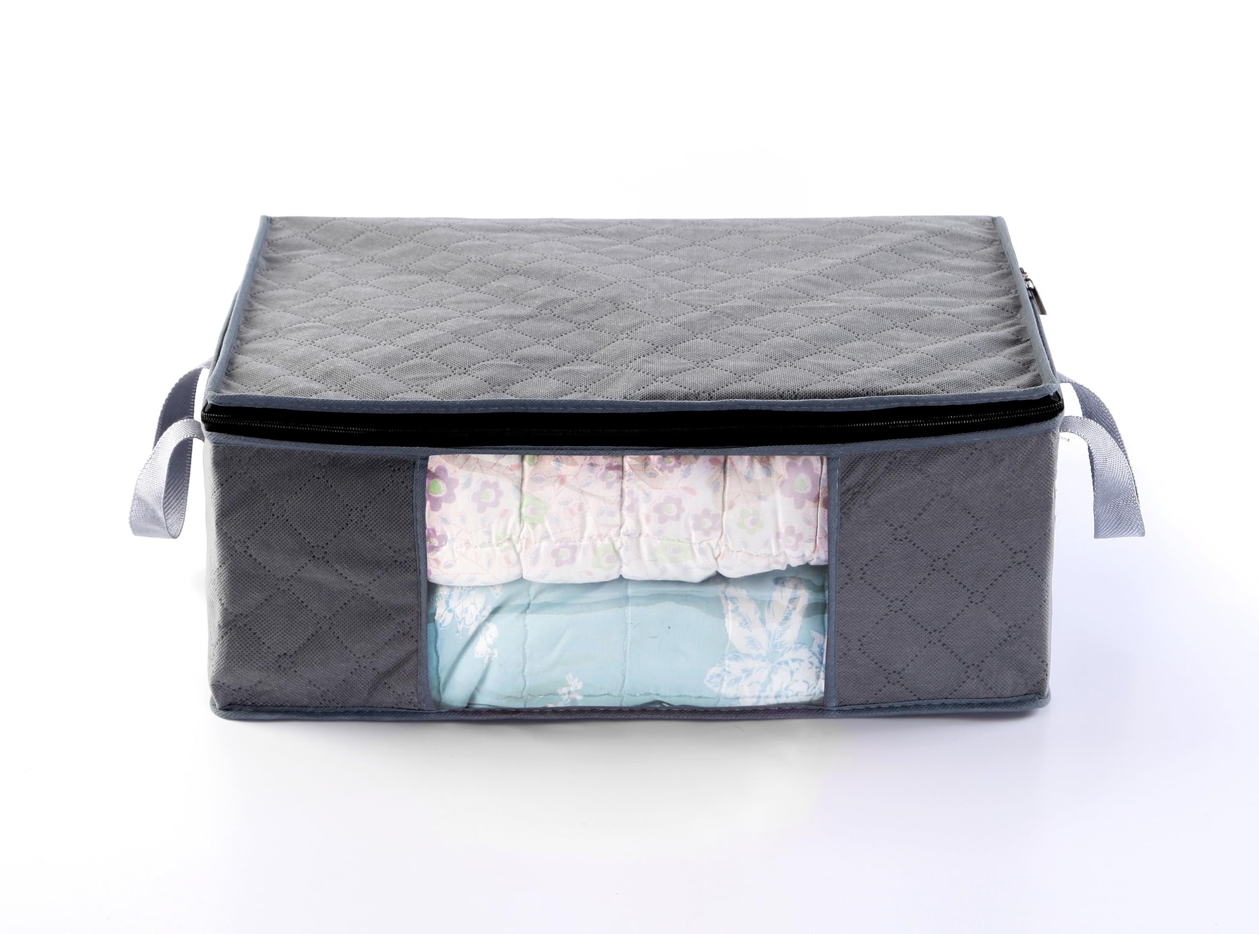 35L Foldable Fabric Storage Bins with Lids & Zipper - Closet Organizer Boxes for Clothes, Blankets, Pillows & Sheets | Space-Saving Bedroom Storage Solution for Sweaters, Seasonal Items & Home Organization