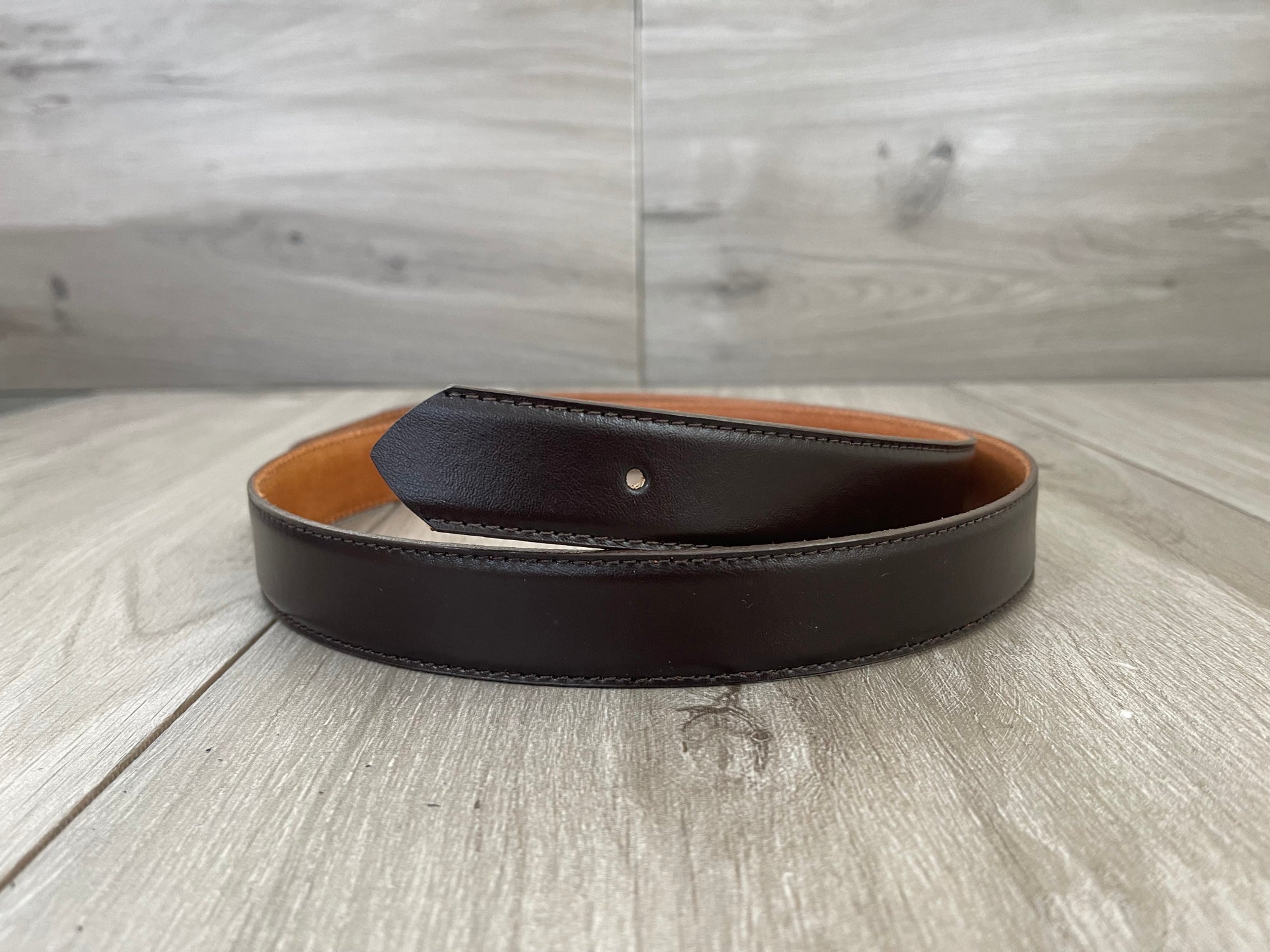 Men's Brown Leather Belt Strap Replacement for Dunhill - 1 1/8 Inch (30mm) Dress Belts - Perfect for Business Attire & Formal Occasions