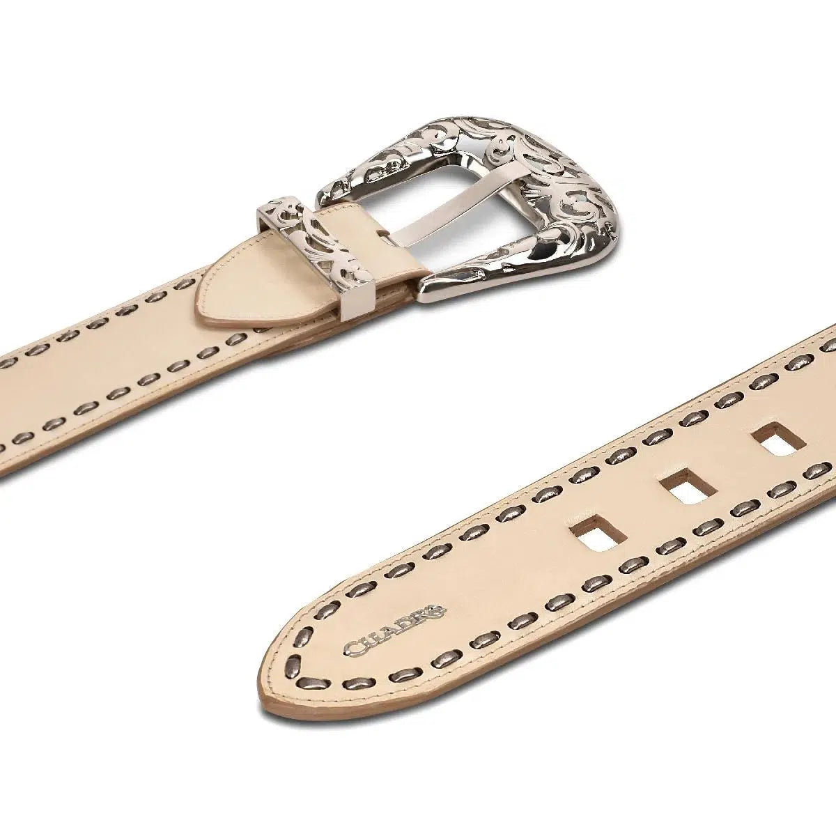 CD974RS Cuadra Paris Texas Leather Cowboy Sand Belt for Women - Western Fashion Accessory for Casual & Boho Outfits