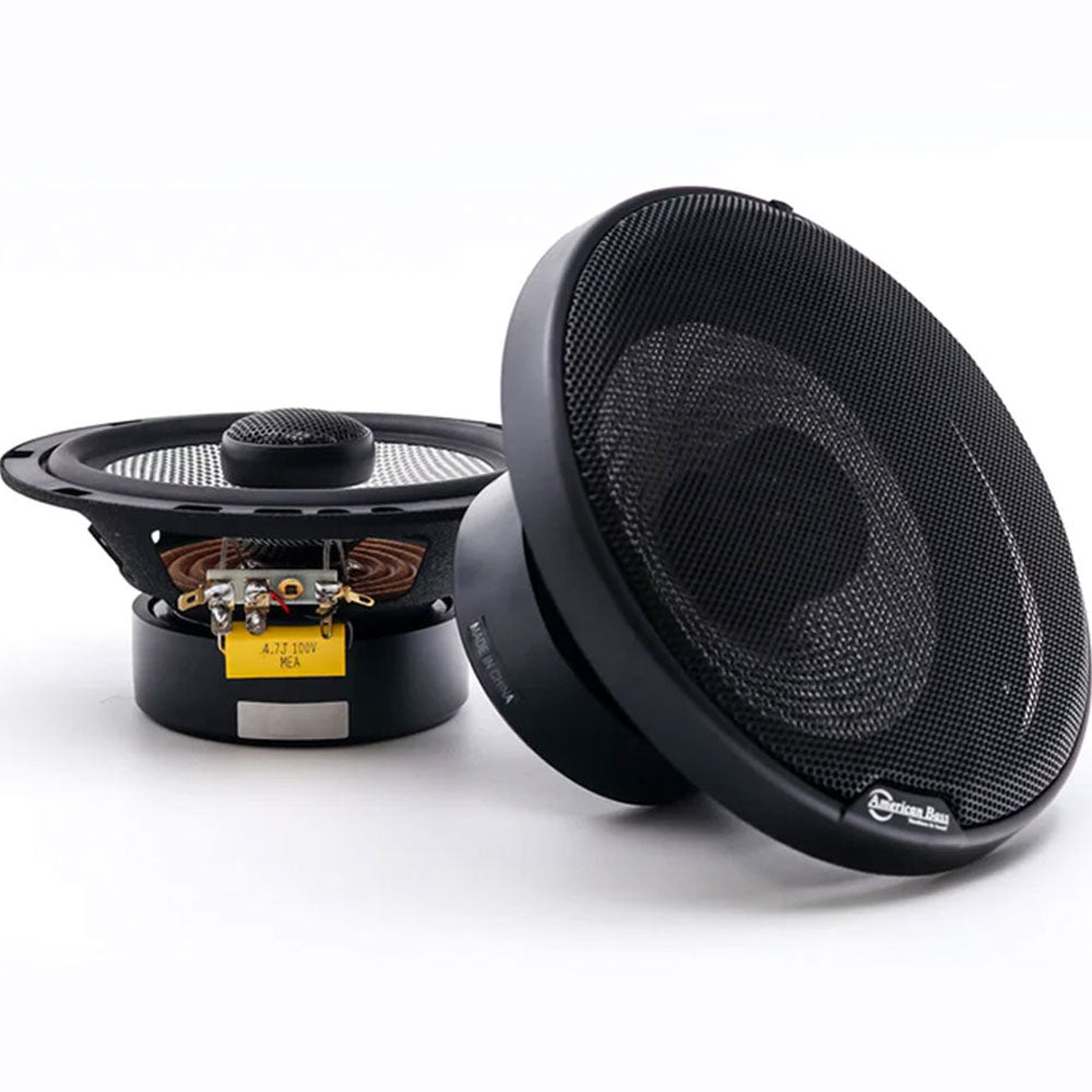 American Bass SQ6.5 160W 6.5 Inch 2-Way Coaxial Car Speakers - Premium Sound for Vehicles, Trucks & Boats | High-Performance Audio for Road Trips, Commuting & Marine Use