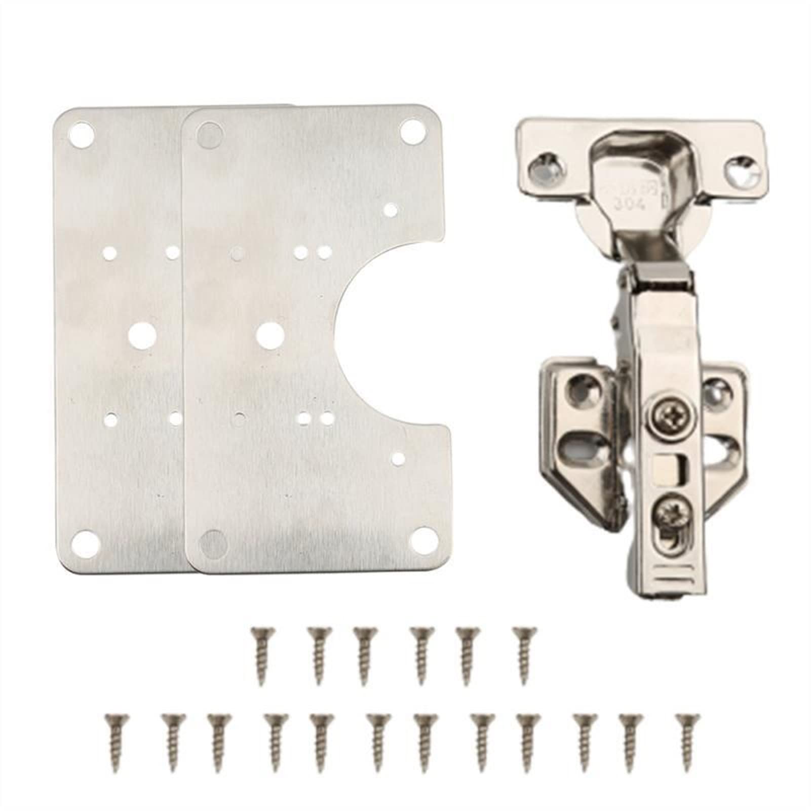 Stainless Steel Door Hinges & Repair Plates for Cabinets, Furniture, Drawers, Windows - Heavy Duty Hinge Accessories (Color 03) | Perfect for Home Improvement, DIY Projects & Hardware Replacement