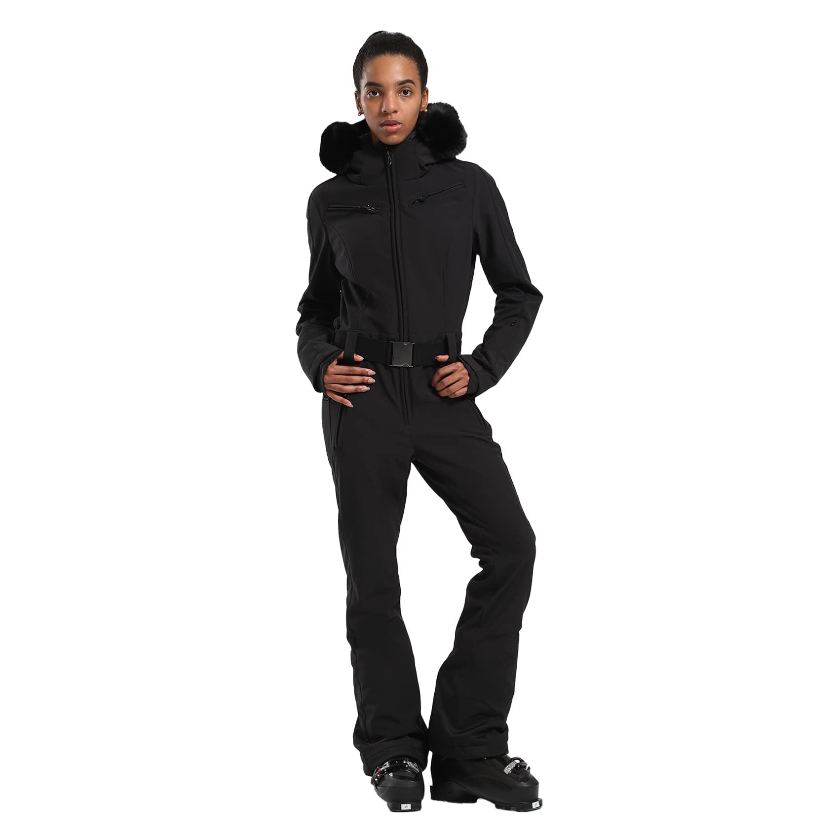 IMPHUT Women's One Piece Ski Suit - Waterproof & Windproof Snowsuit with Insulation for Skiing & Winter Sports | Perfect for Ski Resorts, Snowboarding & Cold Weather Activities