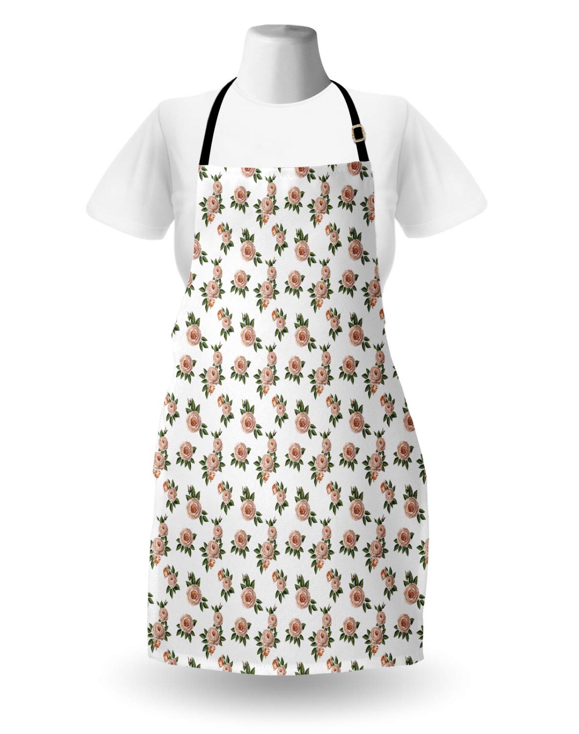 Vintage Rose Apron for Cooking & Gardening - Adjustable Unisex Adult Bib