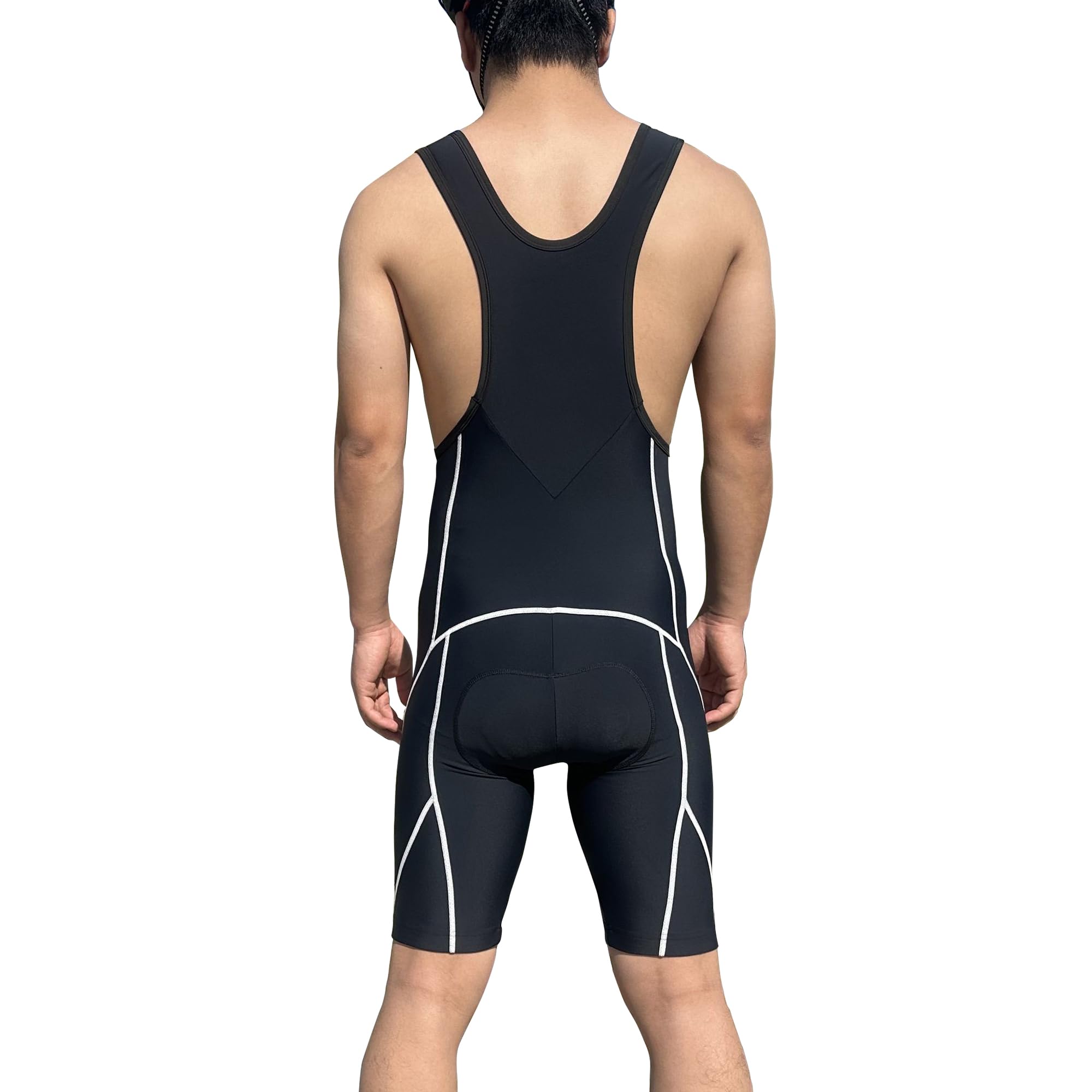 Sponeed Men's Cycling Bib Shorts - Padded, Breathable, UPF 50+ Biker Bibs for Road Racing & Training - Perfect for Long Distance Rides & Indoor Cycling