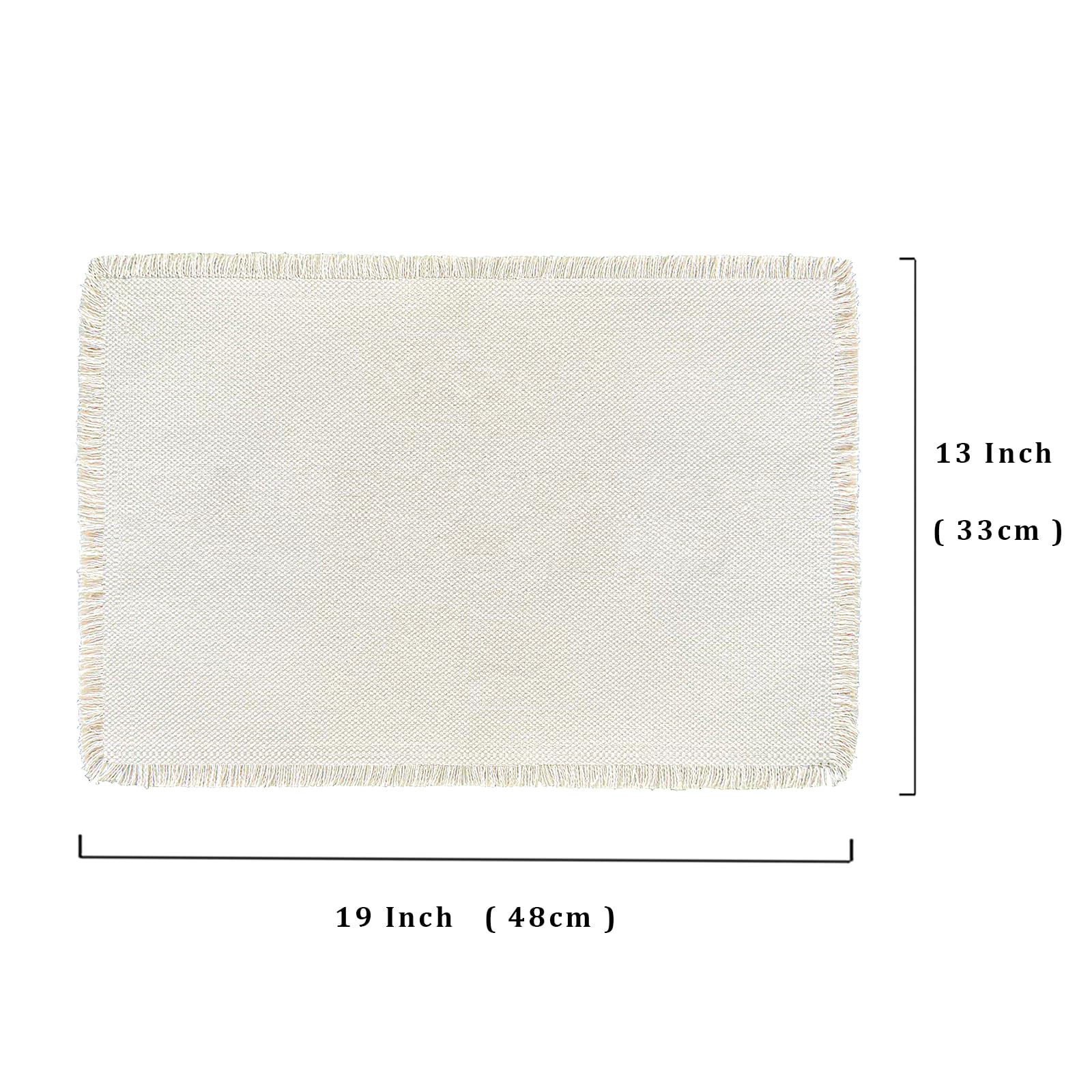 Boho Cotton Linen Placemats Set of 6 - 13