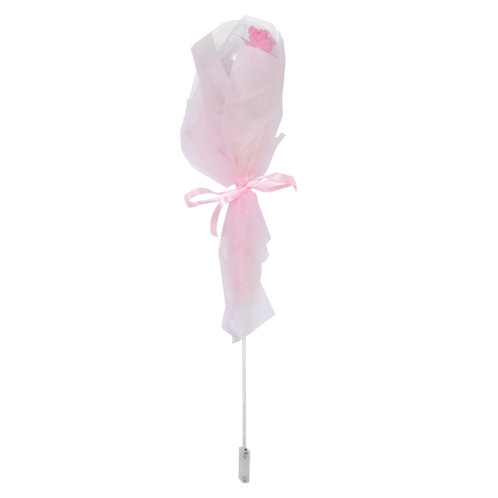 LED Light Up Bobo Balloon - Rose Bouquet with Glowing Balloons for Women, Girlfriend, Wife - Perfect Anniversary, Valentine's Day & Romantic Gifts (Pink) - Great for Date Nights, Proposals & Surprise Decorations