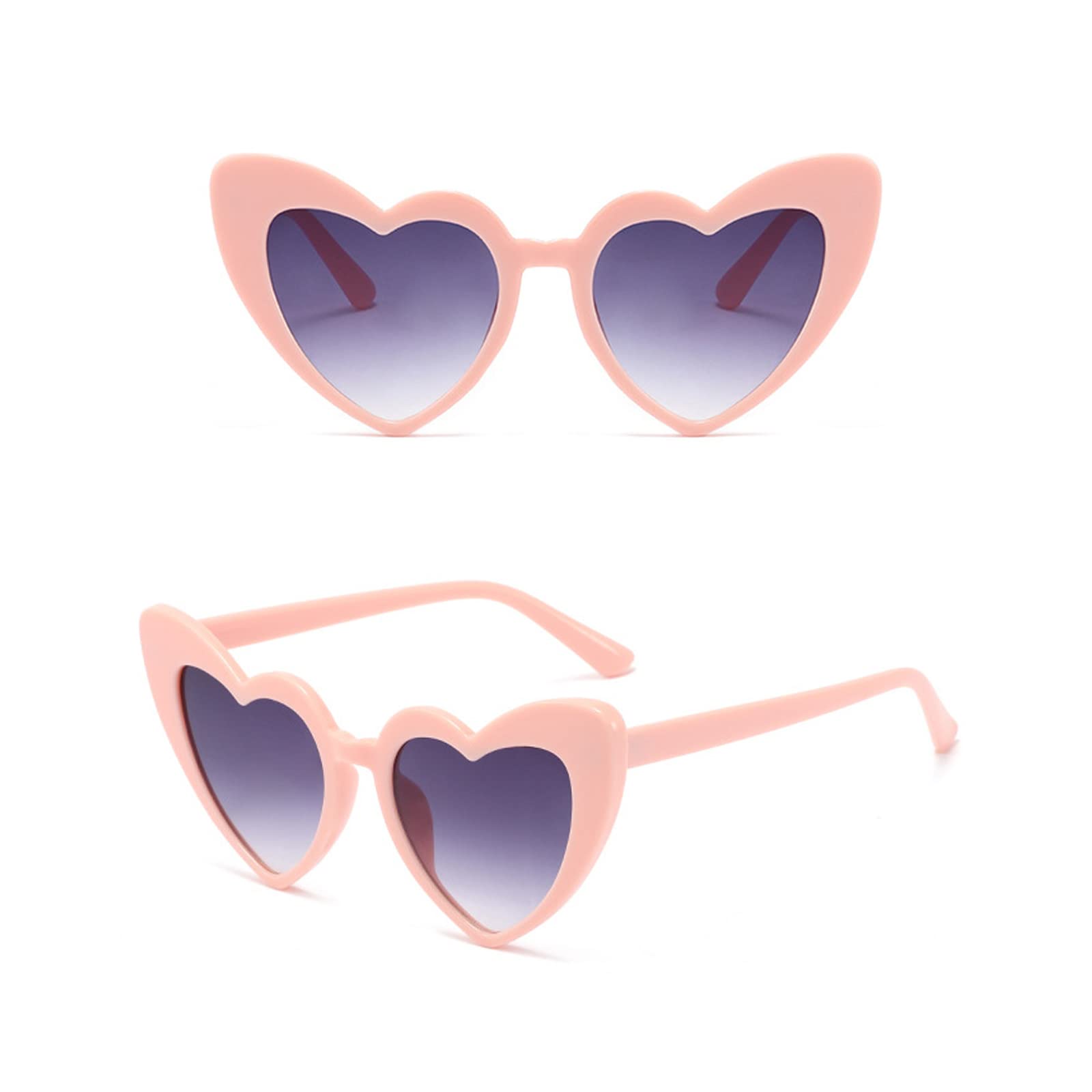 Trendy Heart Shaped Cat Eye Sunglasses for Women - Retro 90s Vintage Mod Style Clout Goggles - Perfect for Summer Beach, Outdoor Activities & Fashion Accessories