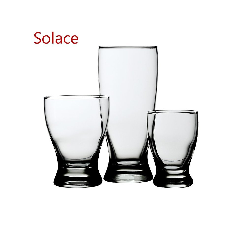 Anchor Hocking 10 Oz. Solace Water Glass - Durable Clear Drinking Glasses for Juice, Iced Tea & Cocktails - Perfect for Home, Restaurants & Parties