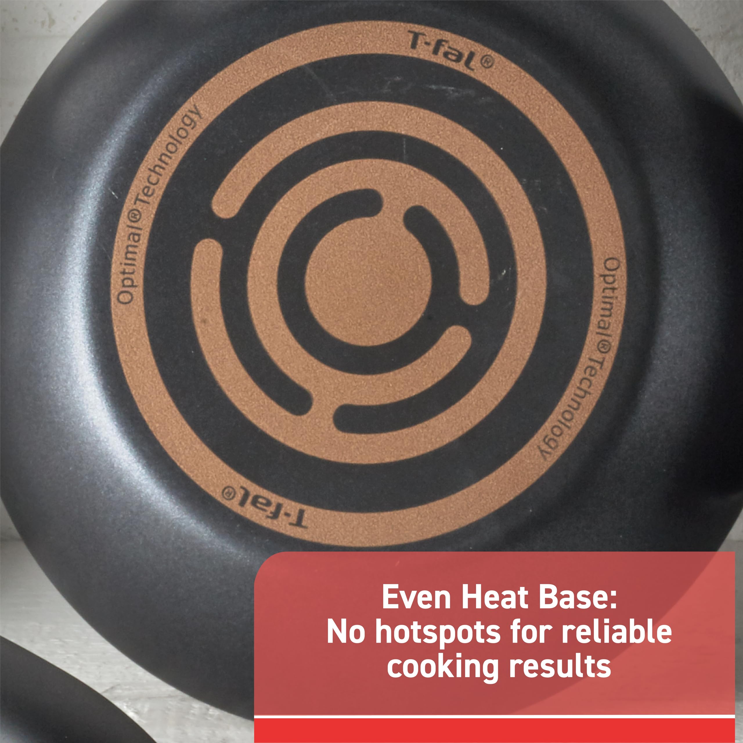 T-fal Signature Non Stick Fry Pan Set - 2 Piece (8 & 10.5 Inch) Oven Safe to 350°F with Heat Indicator | Dishwasher Safe Black Cookware for Sautéing, Frying & Baking | Perfect for Home Kitchen & Professional Use
