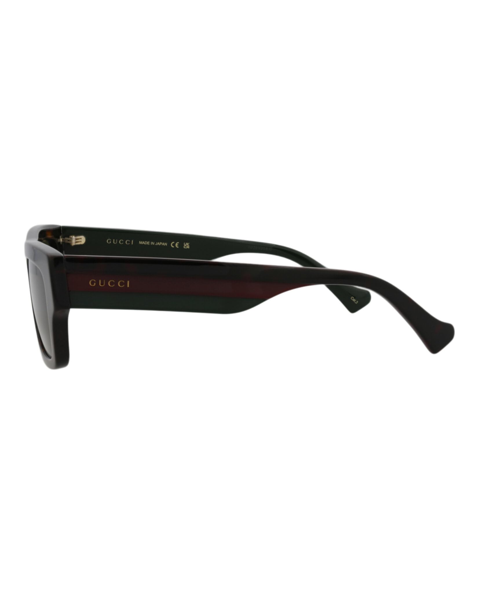 Gucci GG1301S Havana Green 55mm Men's Sunglasses – Polarized UV Protection for Outdoor Activities, Driving & Fashion