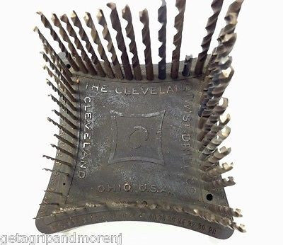 Cleveland Twist Drill Co Numbered Benchtop Bit Holder Index Zinc - Organize & Store Drill Bits for Woodworking & Metalworking Projects