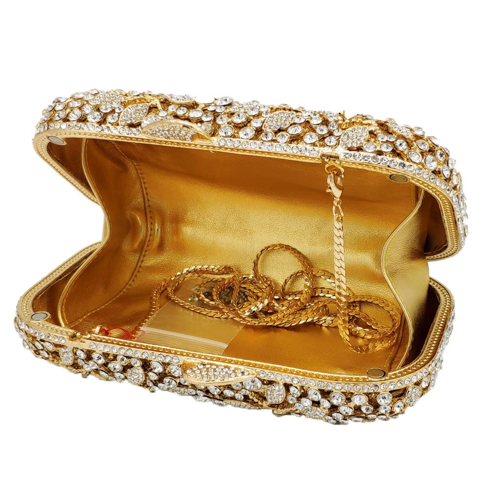 FGG Crystal Clutch Purse for Women - Elegant Rhinestone Evening Bag for Wedding, Party & Bridal Events | Sparkling Minaudiere Handbag for Prom, Gala & Special Occasions