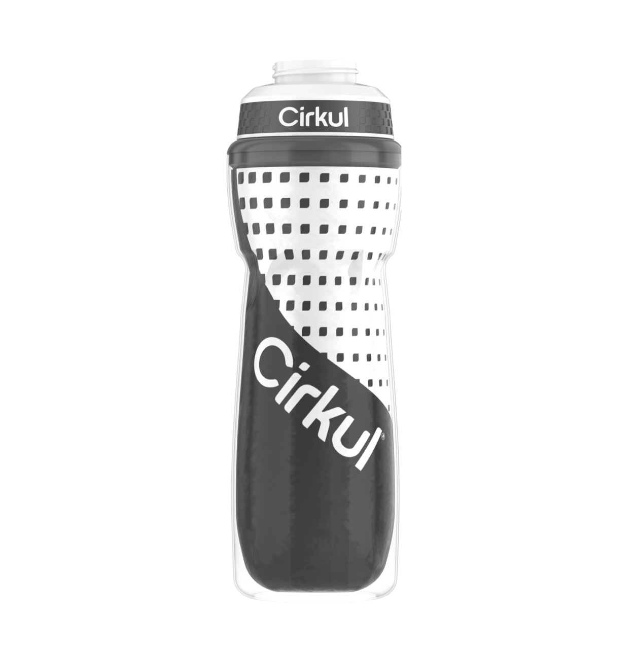 22oz Insulated Squeeze Water Bottle with Sport Lid - Leakproof Gray Plastic Bottle for Gym, Hiking & Outdoor Activities | BPA Free & Durable Design