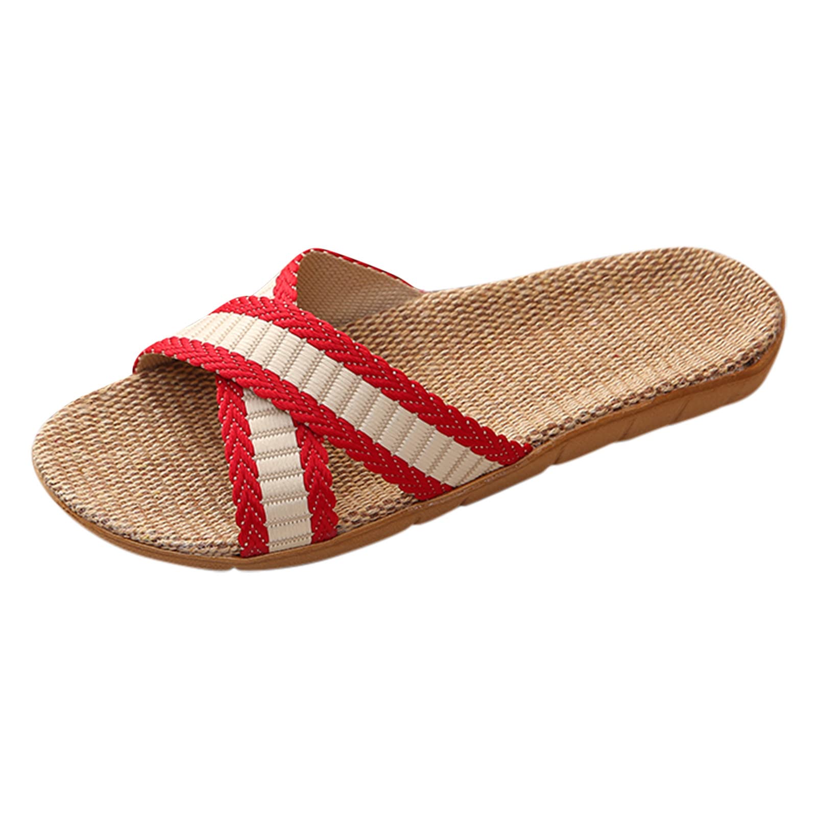 **Unisex Solid Color Indoor Slippers - Soft Comfortable Cross Strap Design for Home, Beach & Spa - Sizes 8-9 (Men & Women)** - Perfect for Relaxing at Home, Lounging by the Pool, or Spa Days