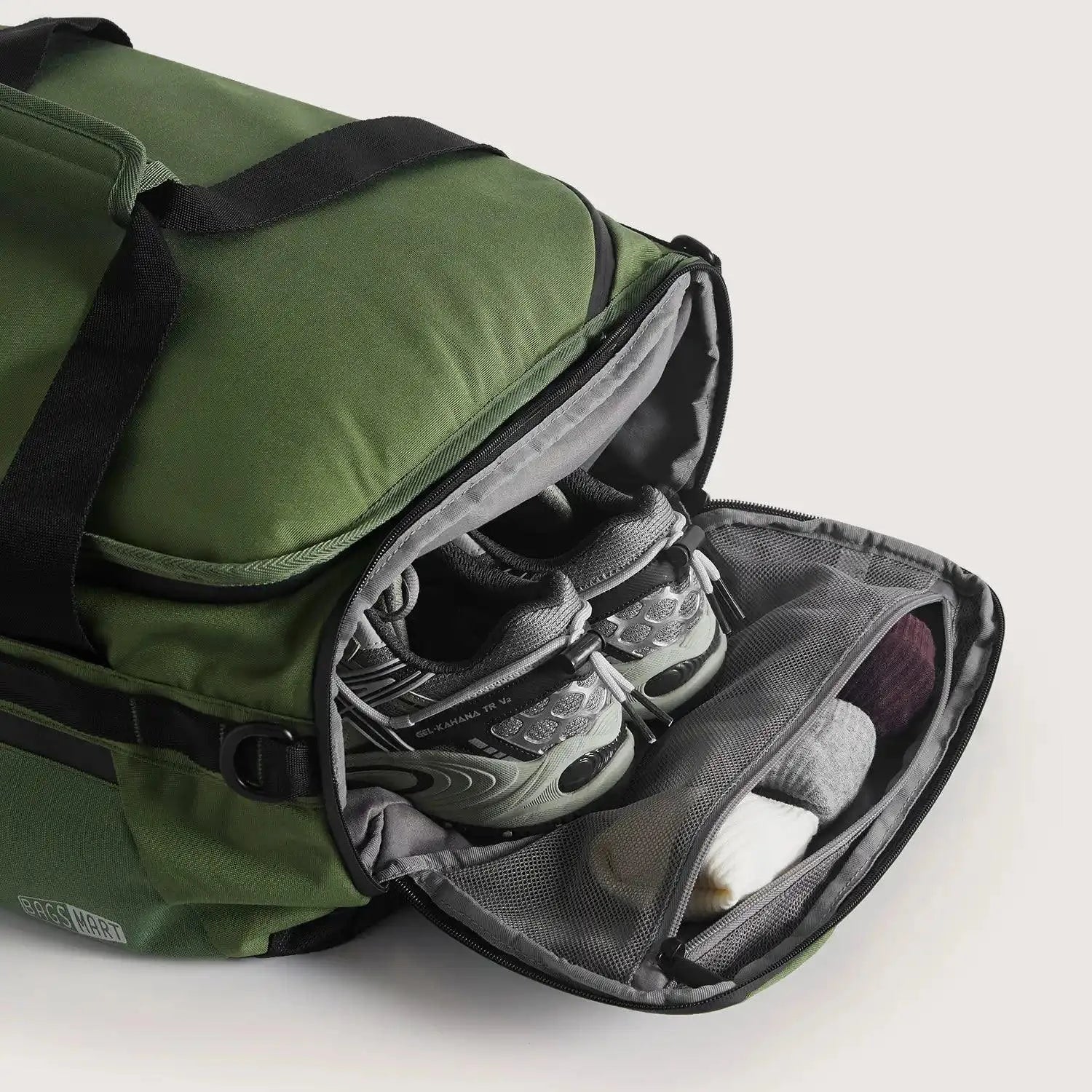 Paz 43L Duffle Backpack - Waterproof Travel Duffel Bag with Shoulder Strap for Gym, Camping & Weekend Getaways