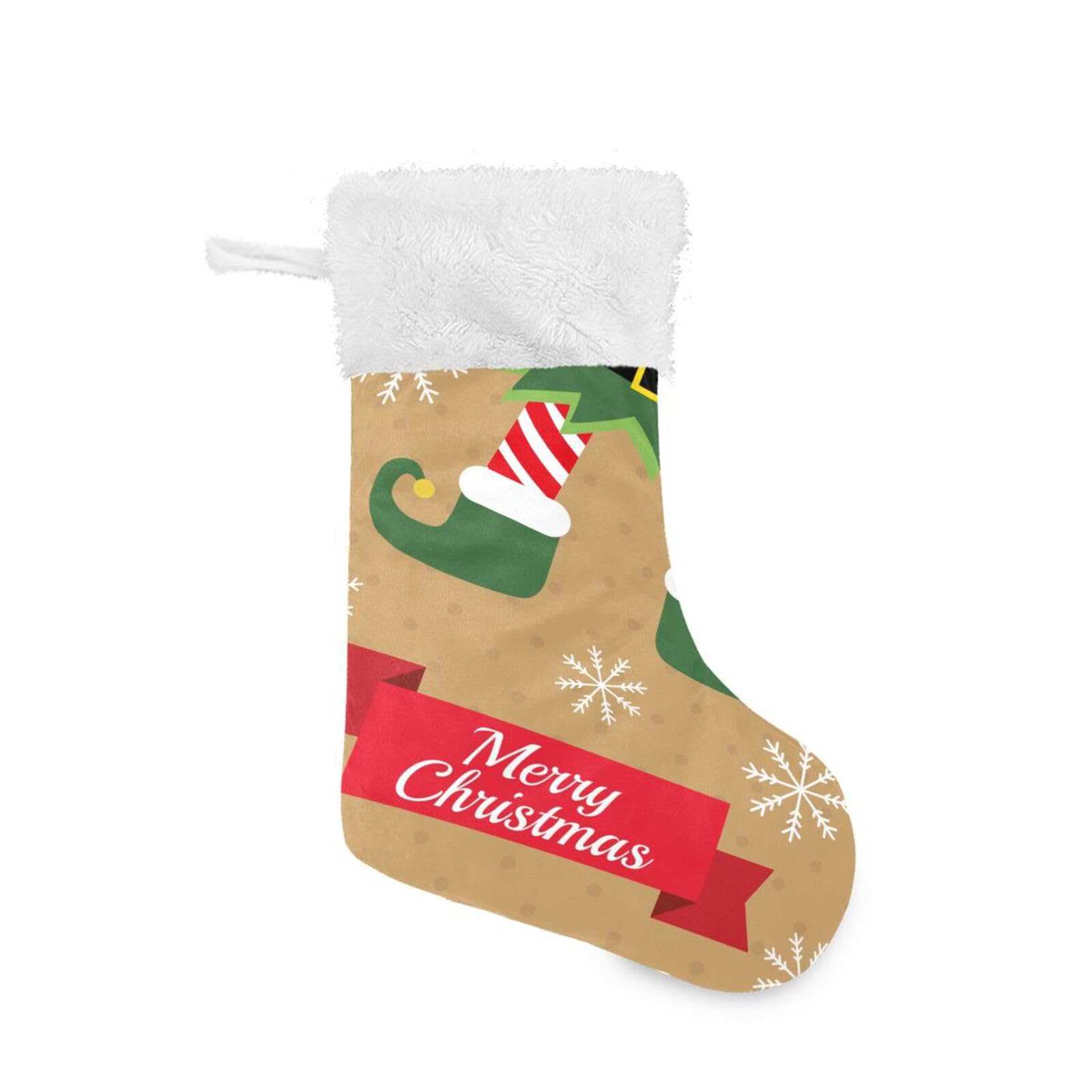 Kigai 2-Pack Large Christmas Stockings - 18 Inch Elf Leg Design Holiday Decorations for Fireplace, Xmas Tree & Home - Perfect for Family Holiday Parties, Gift Exchanges & Festive Decor