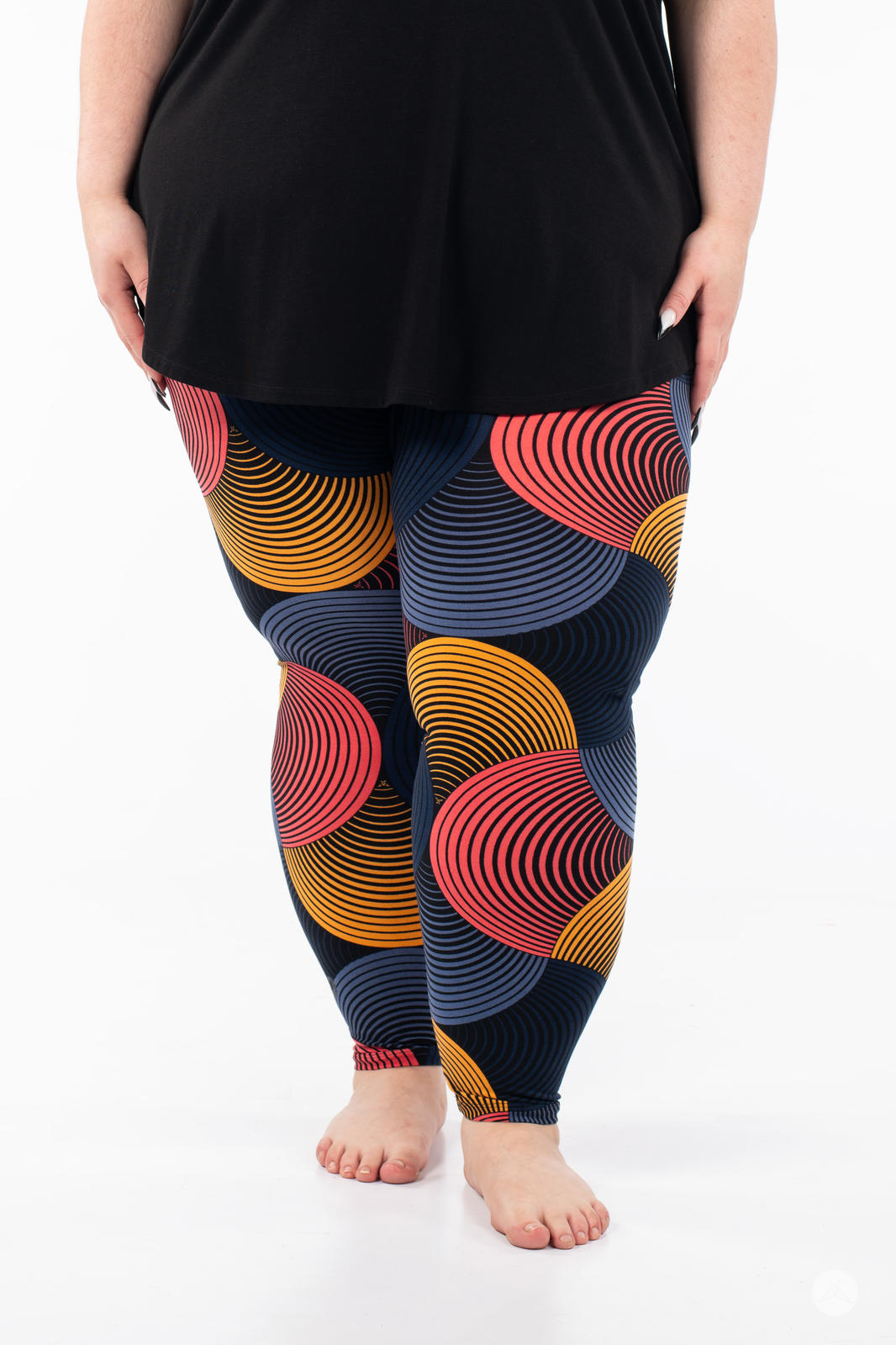 Sonic Swirl Patterned Leggings for Women - High Waisted Yoga Pants with Stretchy Comfort - Perfect for Workouts, Running, Yoga & Casual Wear