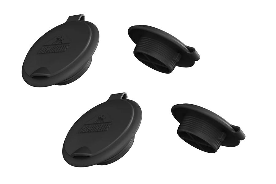 Ford Bronco ArmorLite Drain Plug Set - Heavy Duty Black 4-Piece Kit for Off-Road & Water Drainage Protection | Perfect for Jeep Wrangler, Toyota 4Runner & SUV Adventures
