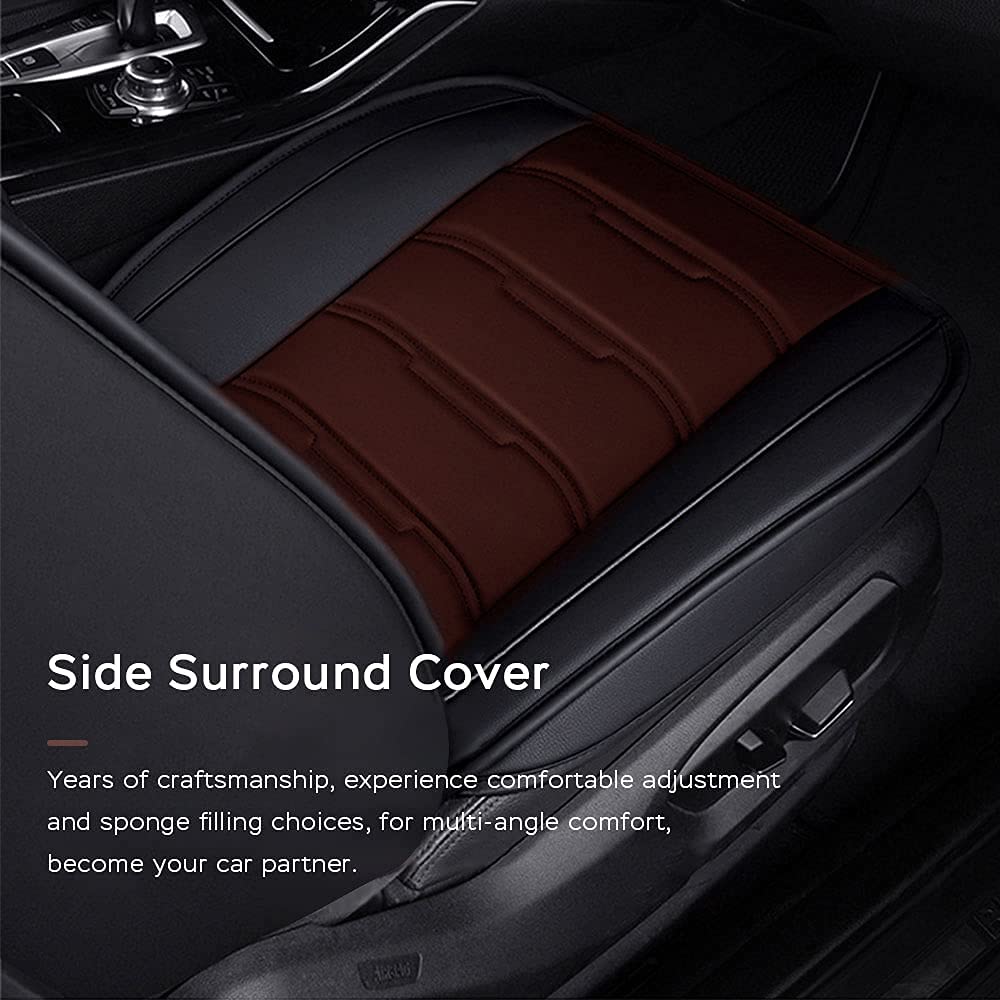 Premium PU Leather Front & Rear Seat Covers for Hyundai Santa Cruz - Black & Brown Luxury Car Seat Protectors | Durable, Comfortable & Wear-Resistant | Perfect for Daily Commute, Road Trips & Family Protection