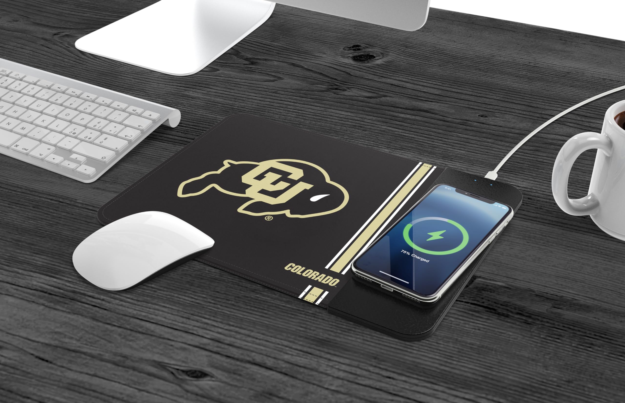 SOAR NCAA Unisex Wireless Charging Mouse Pad with Phone Holder - Perfect for Gaming, Office & Home Workspace Accessories