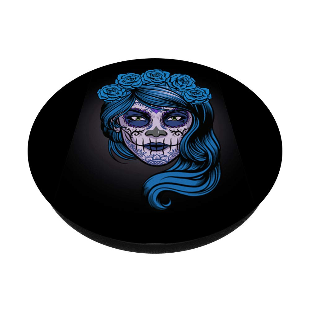 Sugar Skull PopSockets PopGrip - Interchangeable Phone Grip for iPhone, Samsung & Tablets | Anti-Slip Handle for Gaming, Selfies & Daily Use