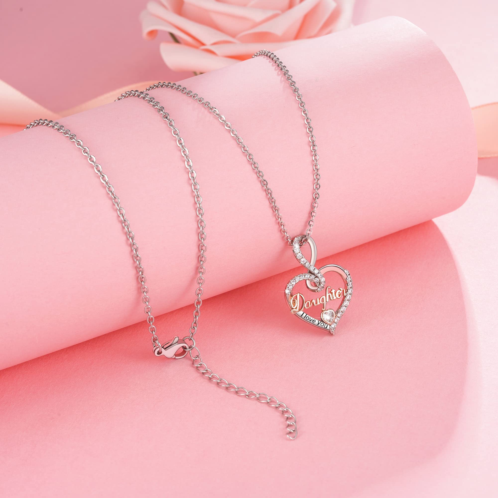 Tarsus Infinity Love Heart Necklace - Christmas, Birthday Jewelry Gift for Grandma, Nana, Mom, Daughter & Women - Perfect for Everyday Wear & Special Occasions