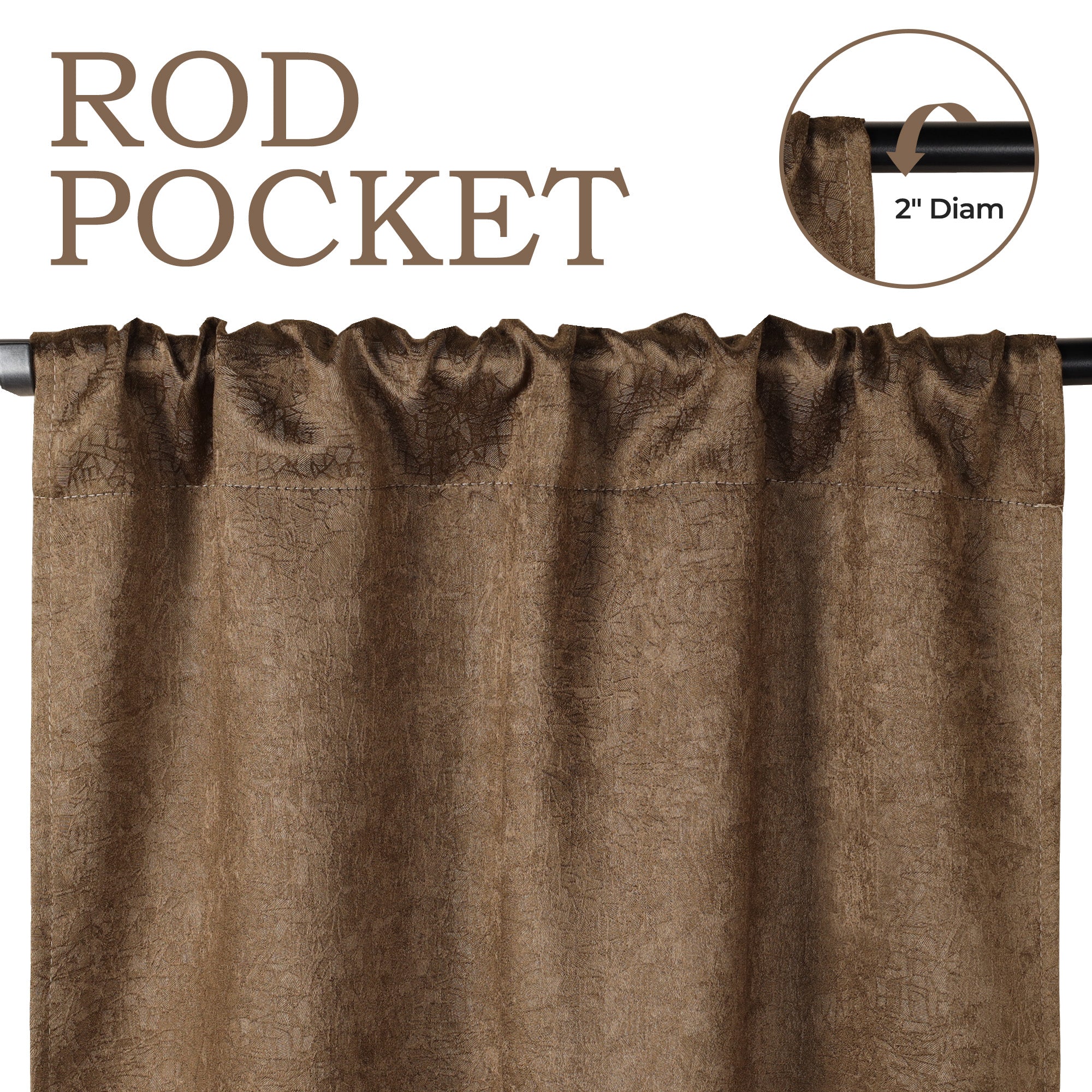 Senna Textured Blackout Curtains - Set of 2 Panels for Bedroom & Living Room - Noise Reducing & Light Blocking Window Drapes