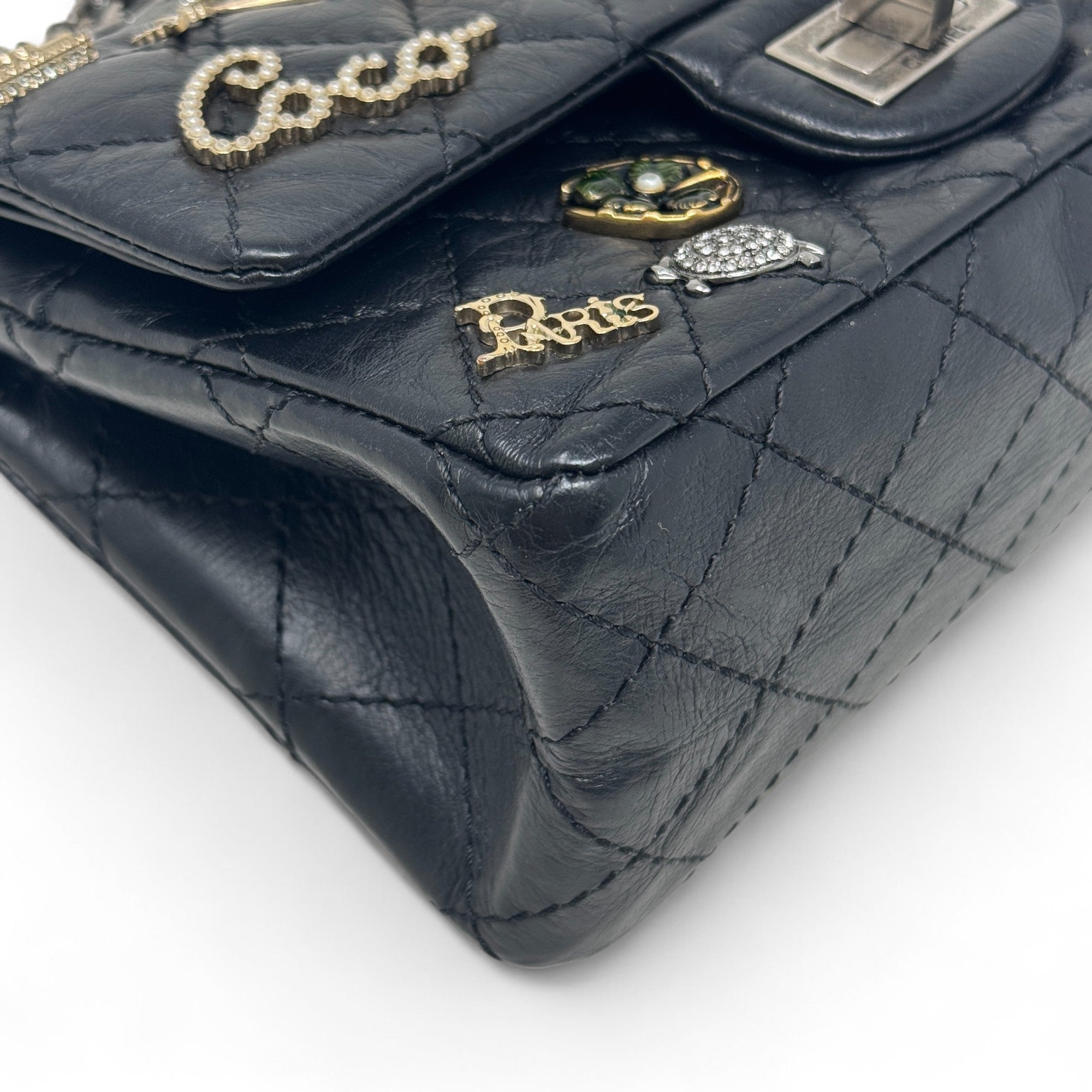 Chanel Black Charms 2.55 Reissue 224 Flap Bag - Luxury Designer Handbag for Women | Perfect for Evening Parties, Date Nights & Special Occasions