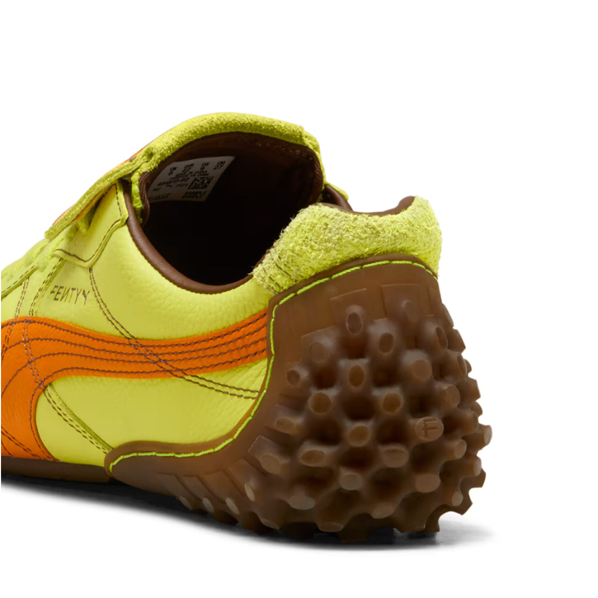 FENTY Avanti LS Stitched Sneakers - Lime Sheen Pumpkin Pie Color | Women's Fashion Running Shoes for Gym, Workout & Casual Wear