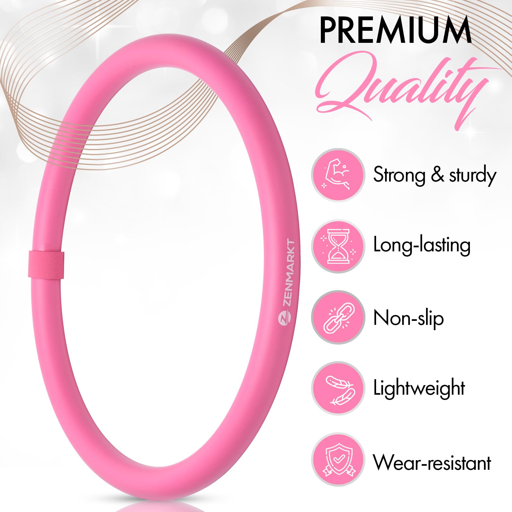 Weighted Arm Hoop for Adults - Mini Hula Hoop for Upper Body Workout - Strengthen Arms & Shoulders - Lightweight Portable Fitness Equipment - Perfect for Home Gym, Office Breaks & Outdoor Exercise