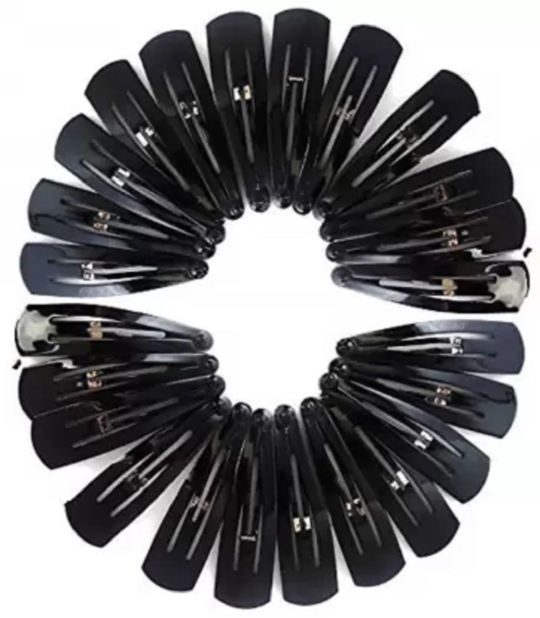 Premium Black Metal Tik-Tak Hair Clips for Women & Girls | Glossy Triangular Hair Clips for Women | Strong Hold Hair Accessories for Everyday, Office, Party & Special Occasions