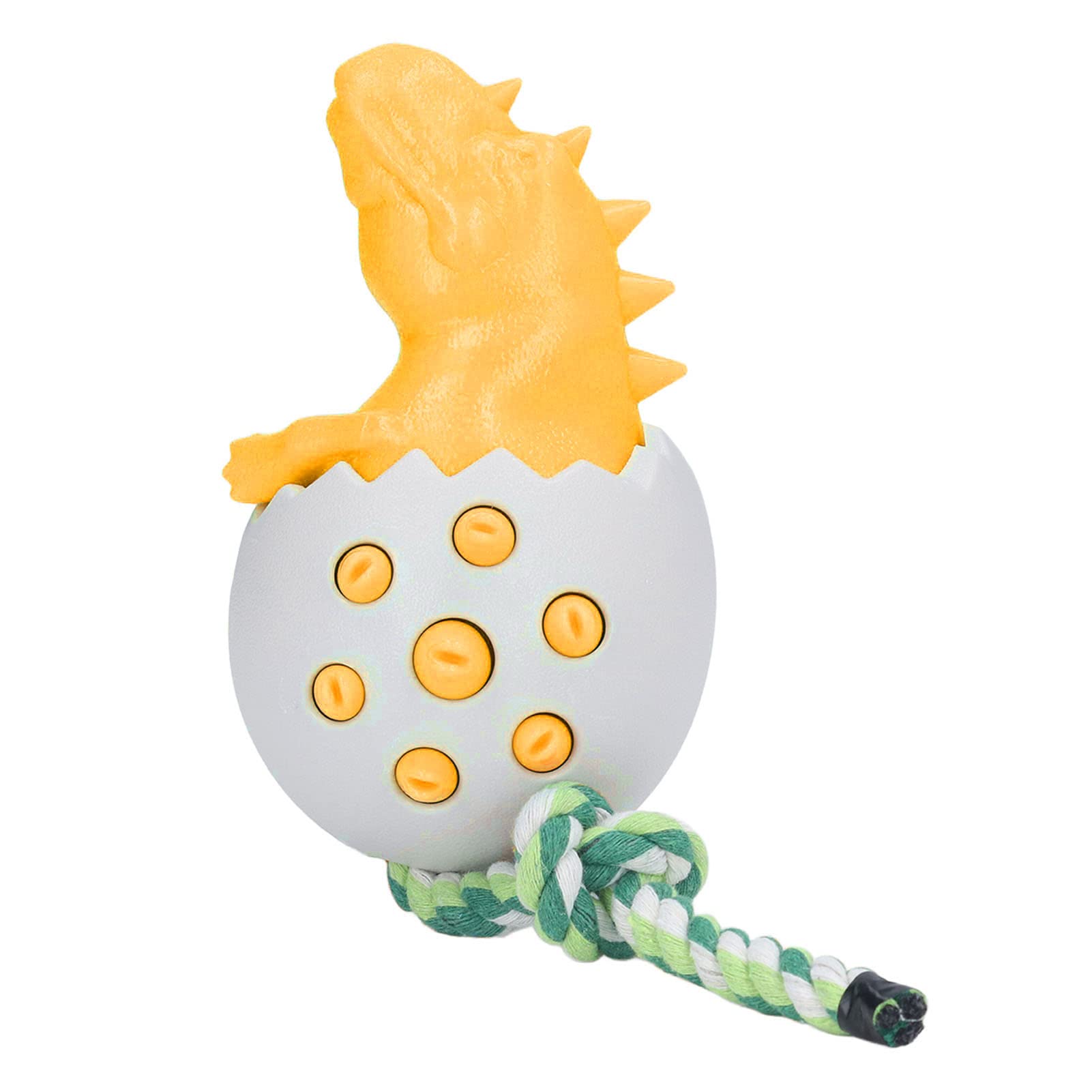 Durable Dinosaur Egg Dog Chew Toys - Bite-Resistant Cotton Rope Chew Toy for Aggressive Chewers - Interactive Pet Toy for Teeth Cleaning & Play (Orange) - Perfect for Indoor & Outdoor Playtime