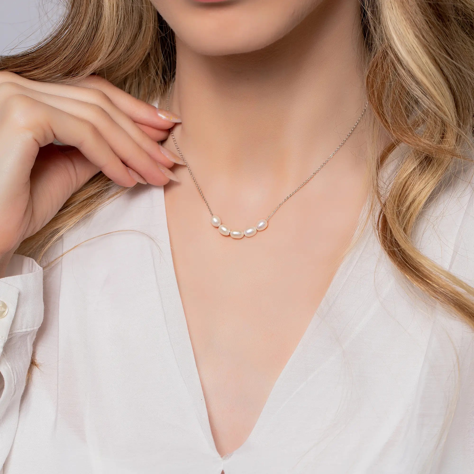 Elegant Pearl Bead Necklace for Women - 18K Gold Plated Bridal Jewelry Gift - Perfect for Weddings, Anniversaries & Special Occasions