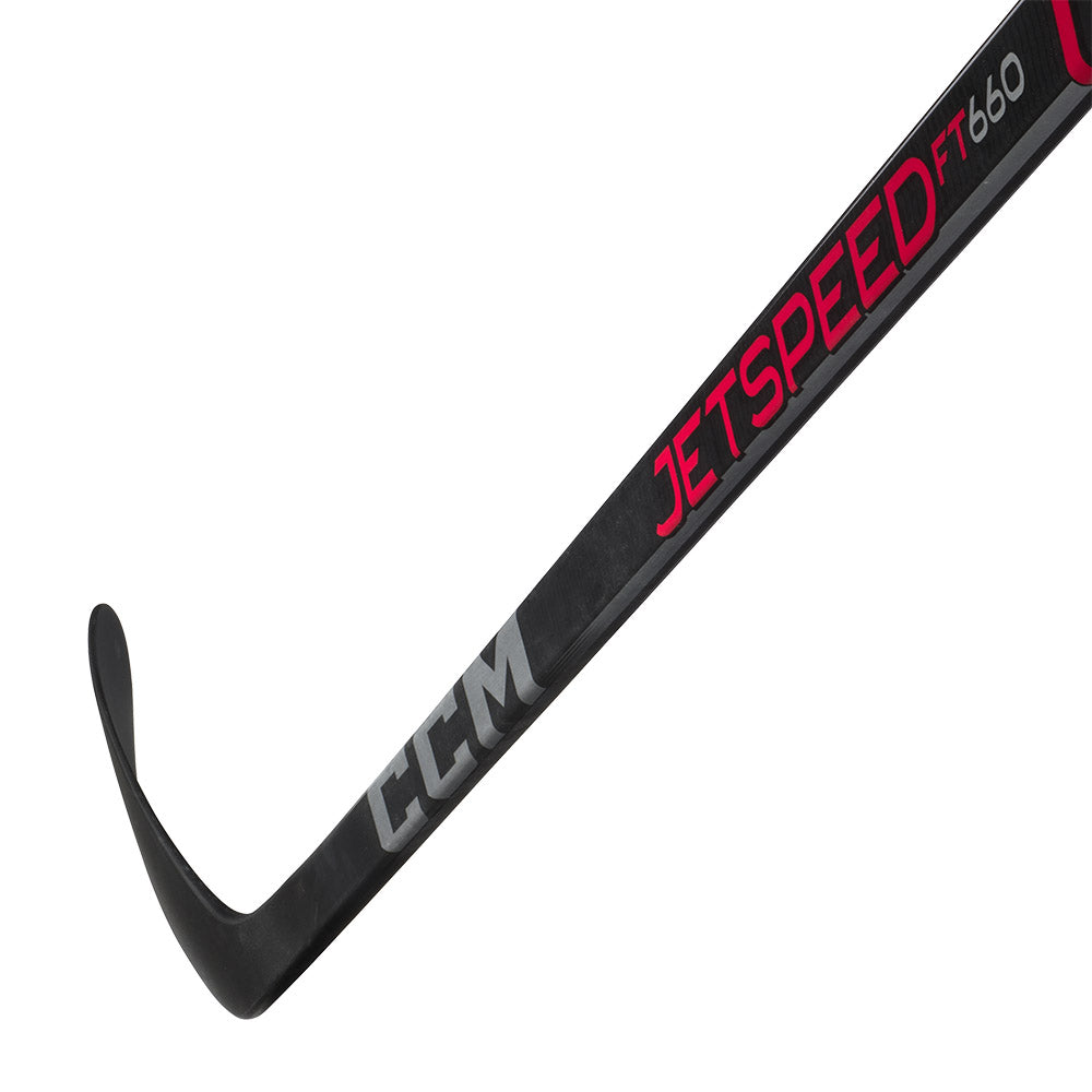 CCM Jetspeed FT660 Senior Ice Hockey Stick - Lightweight Carbon Fiber Hockey Stick for Men & Women - Perfect for Competitive Play & Training on Ice