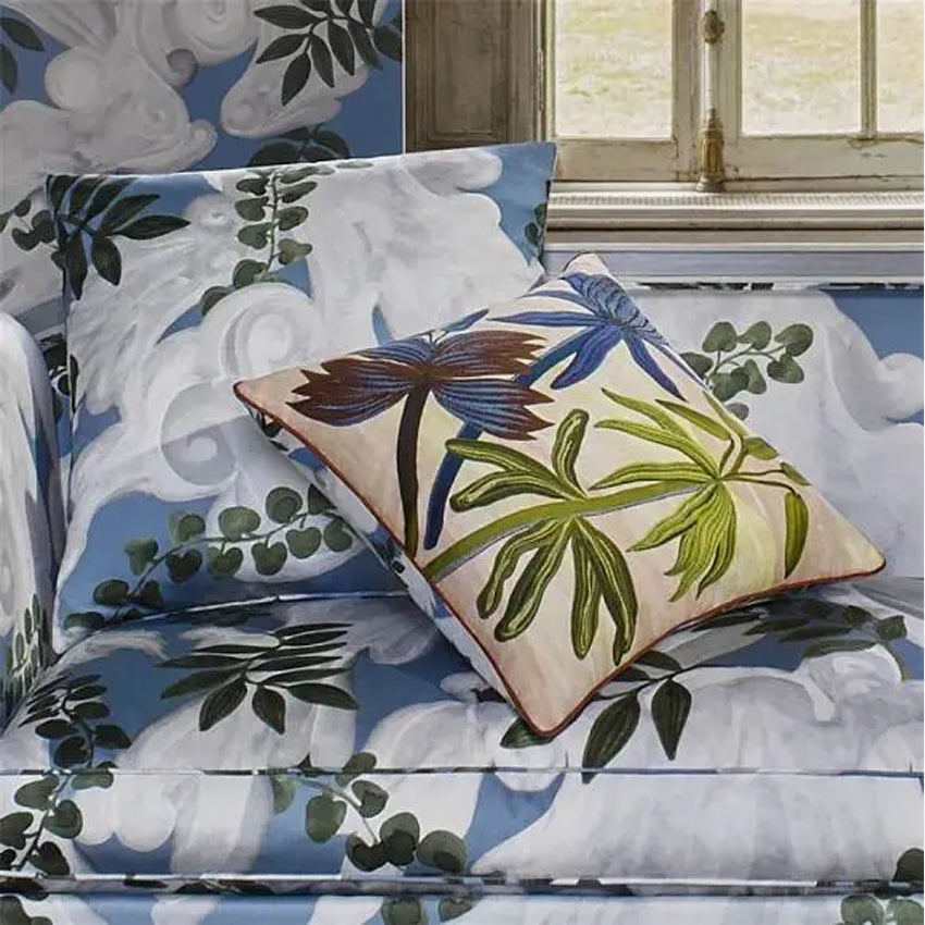 Christian Lacroix Guatiza Peche Decorative Throw Pillow Cover - Luxury French Designer Home Decor for Living Room, Bedroom & Sofa