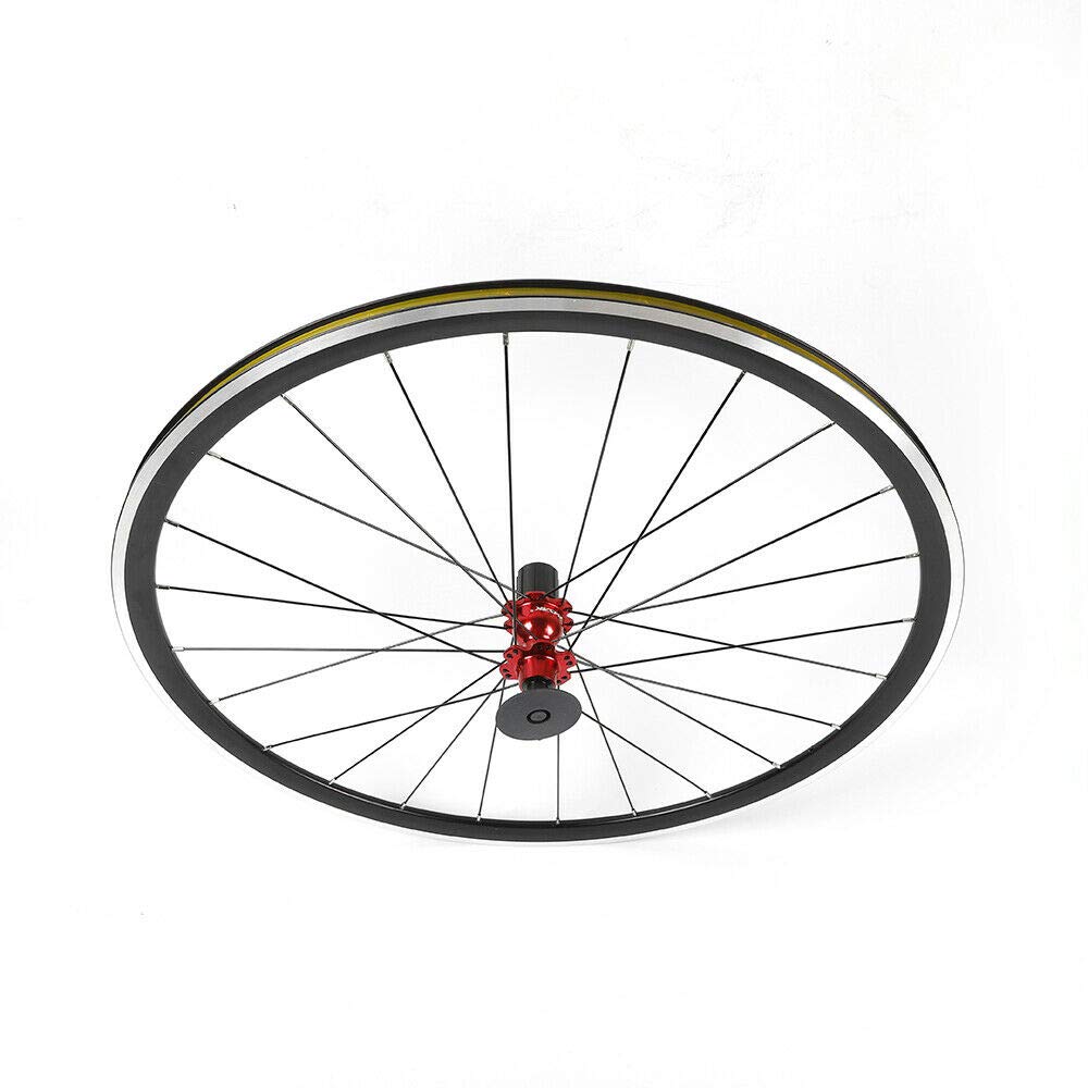 TBVECHI 700C Road Bike Wheelset - 20 Spoke Front & 24 Spoke Rear Wheels with 7075 Hub, Rim Brake & Freewheel - Perfect for Road Cycling, Commuting & Training