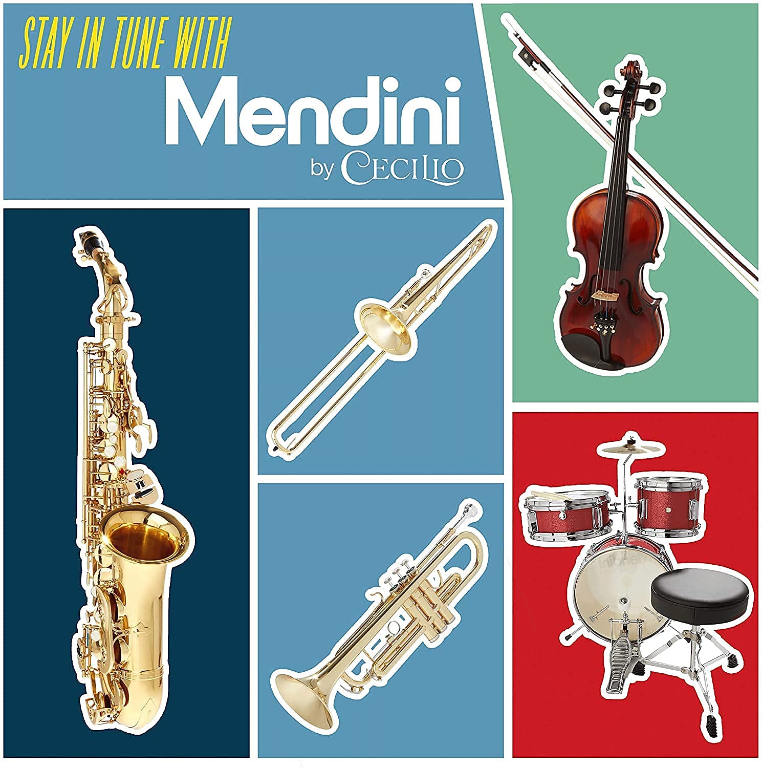 Mendini by Cecilio Bb Trumpet - Professional & Beginner Brass Instrument with Case, Cleaning Cloth, Oil & Gloves - Perfect for Students, Kids & Adults - Ideal for School Bands, Practice & Performances