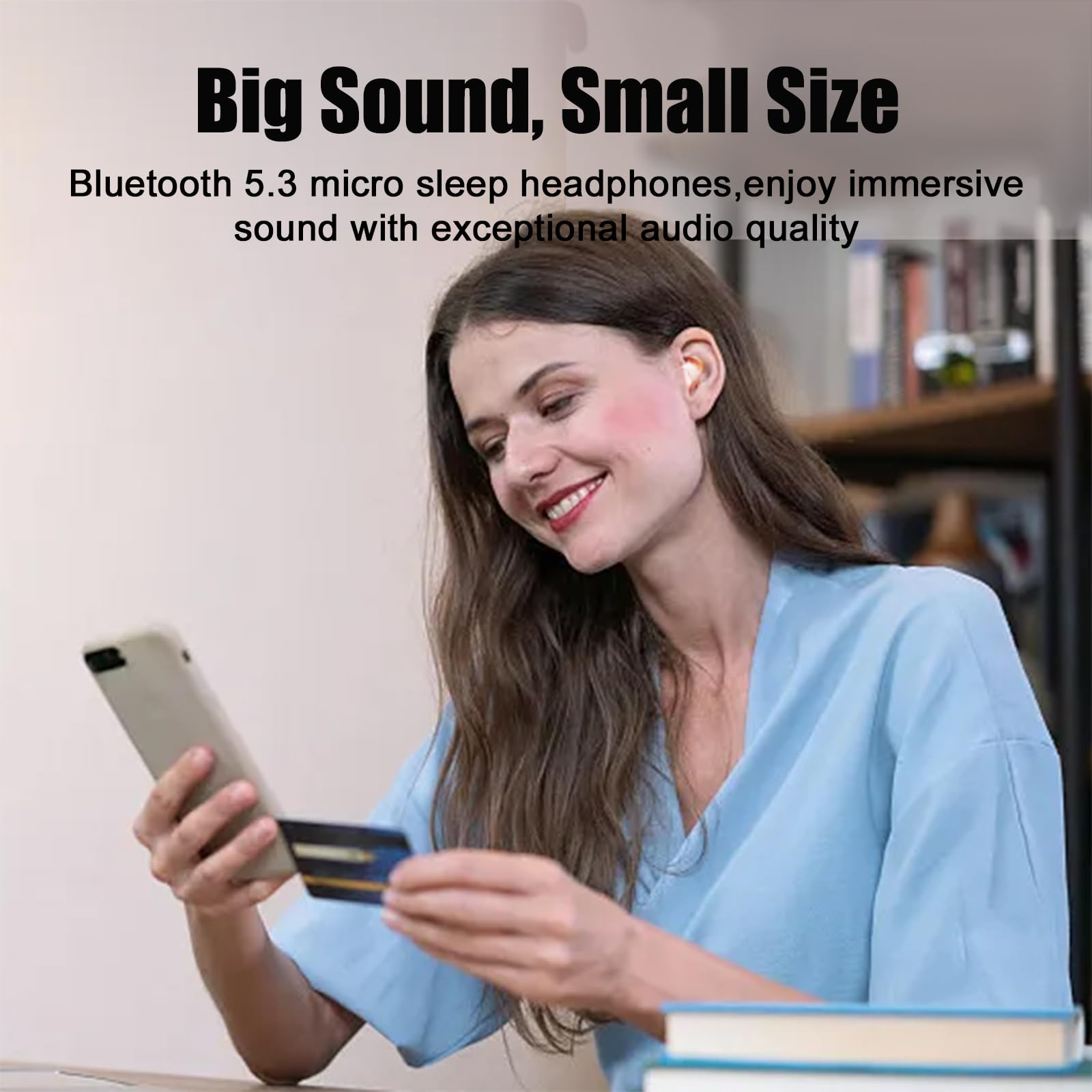 Wireless Bluetooth 5.3 Sleep Earbuds for Side Sleepers - Noise Cancelling Sleeping Headphones with 6H Playtime, Comfortable Fit Earplugs for Night Use | Perfect for Travel, Meditation & Insomnia Relief