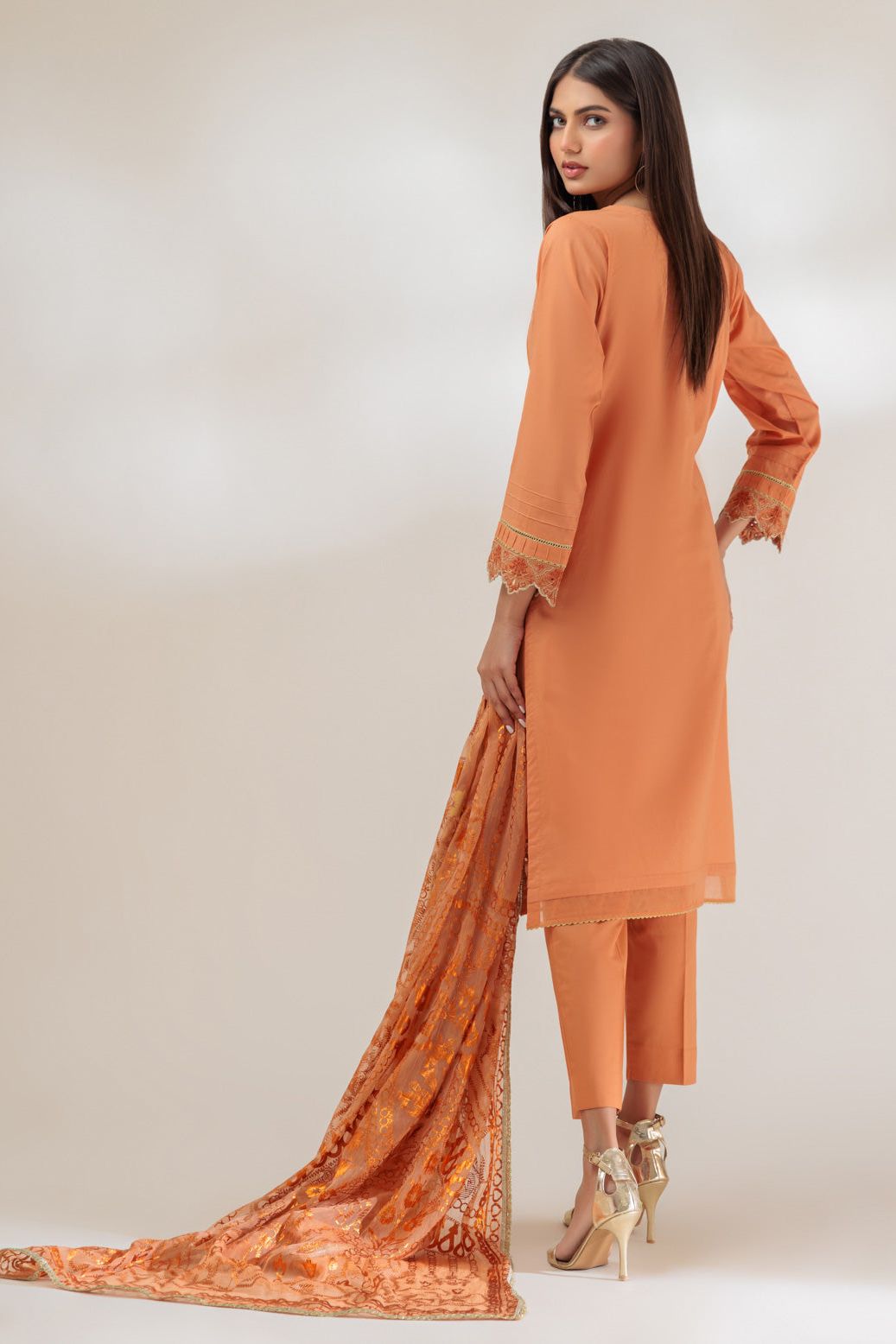 Premium Cambric Orange 3-Piece Suit Set for Men - Formal Business Attire & Wedding Outfit - Perfect for Office, Interviews & Special Occasions