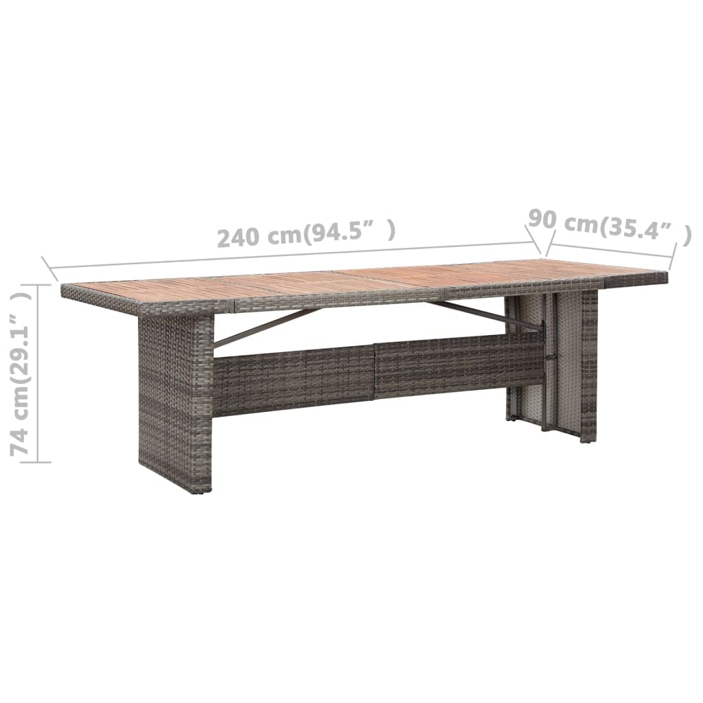 Premium Outdoor Patio Dining Table Set - 94.5