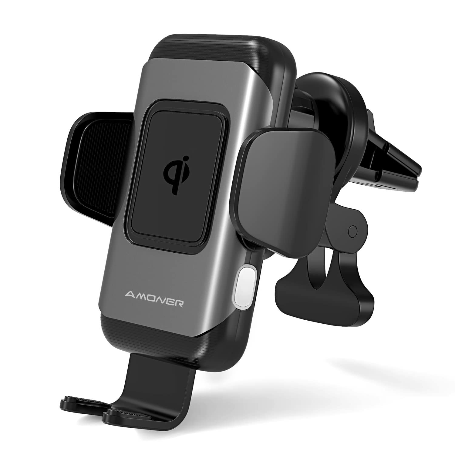 Amoner Wireless Car Charger - Fast Charging Phone Holder for iPhone & Samsung - Air Vent Mount for Driving