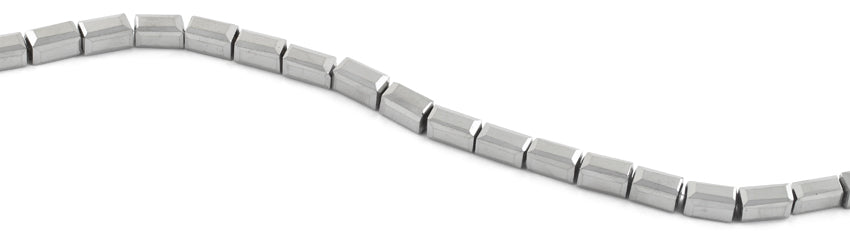 6x12mm Metallic Grey Rectangle Faceted Crystal Beads for Jewelry Making, DIY Crafts, Bracelets & Necklaces - Premium Quality Glass Beads for Scrapbooking, Home Decor & Gift Projects