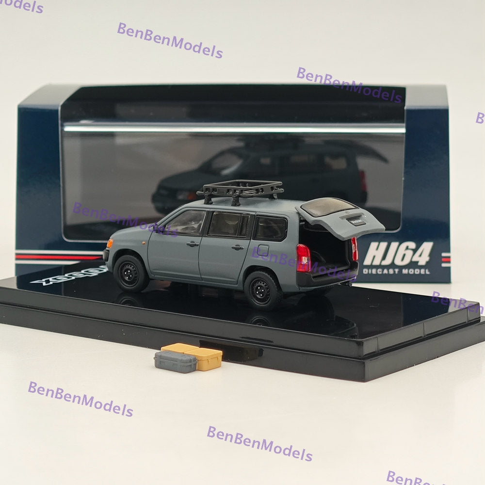 1/64 Scale Hobby Japan Toyota Probox Customized Version Matte Gray Diecast Model Car HJ643062GY - Perfect for Collectors, Display, and Toy Car Enthusiasts