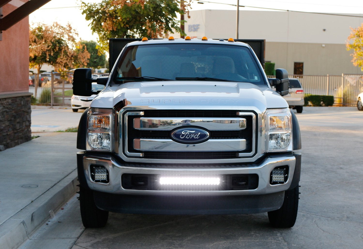 120W Double Row LED Light Bar with Bracket & Wiring Switch - Compatible with 2011-2016 Ford F250 F350 F450 Super Duty Trucks - Perfect for Off-Roading, Camping & Night Driving